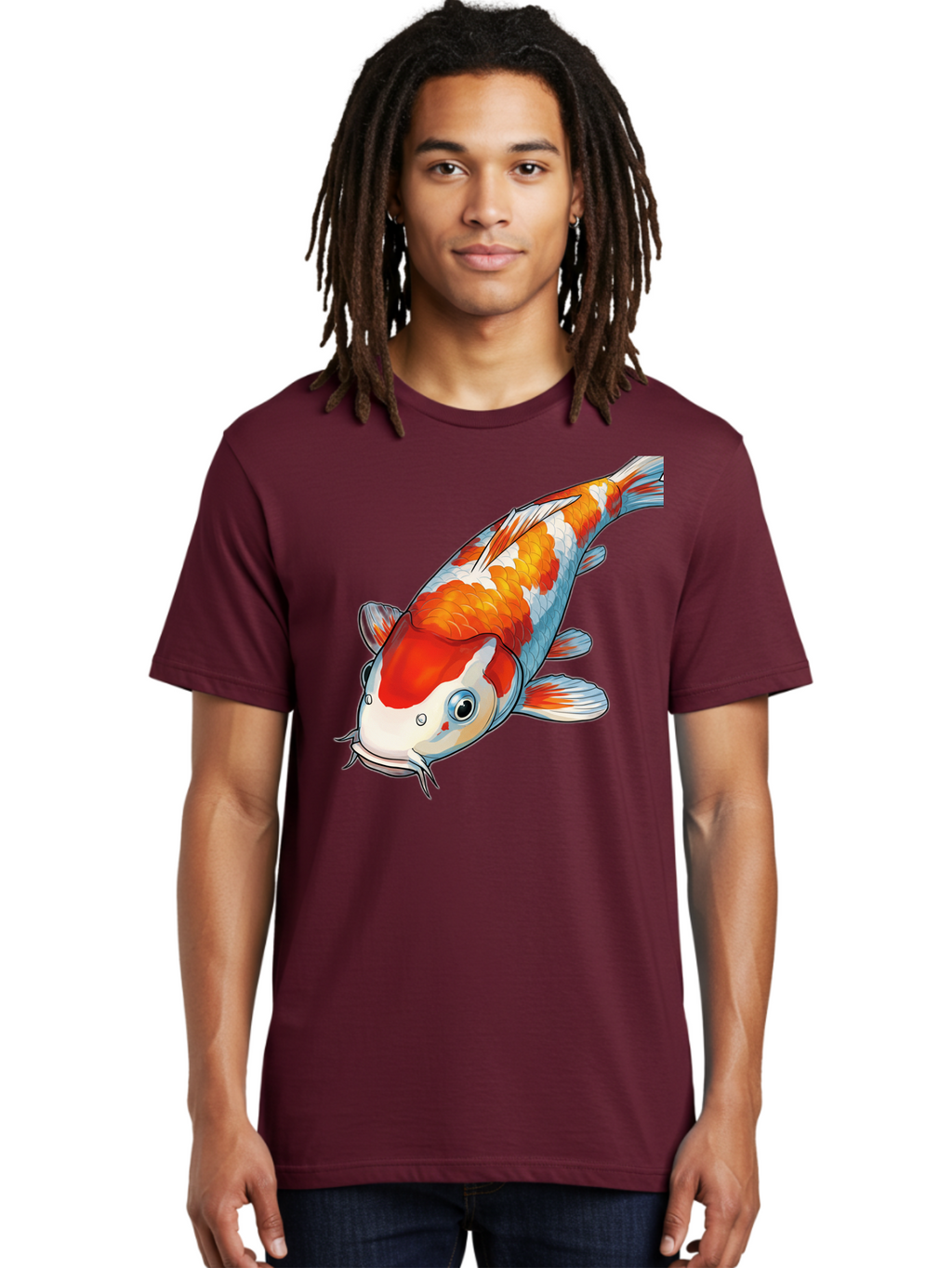 Koi-Fish-2 Men'S Graphic Tee, 100% Cotton, Comfortable Casual Summer Wear, Machine Washable, Vintage Camera, Old Camera, Antique Camera, Black Camera, Classic Photography, Photography Equipment, Nostalgic Device, Film Camera, Camera Art Bak782
