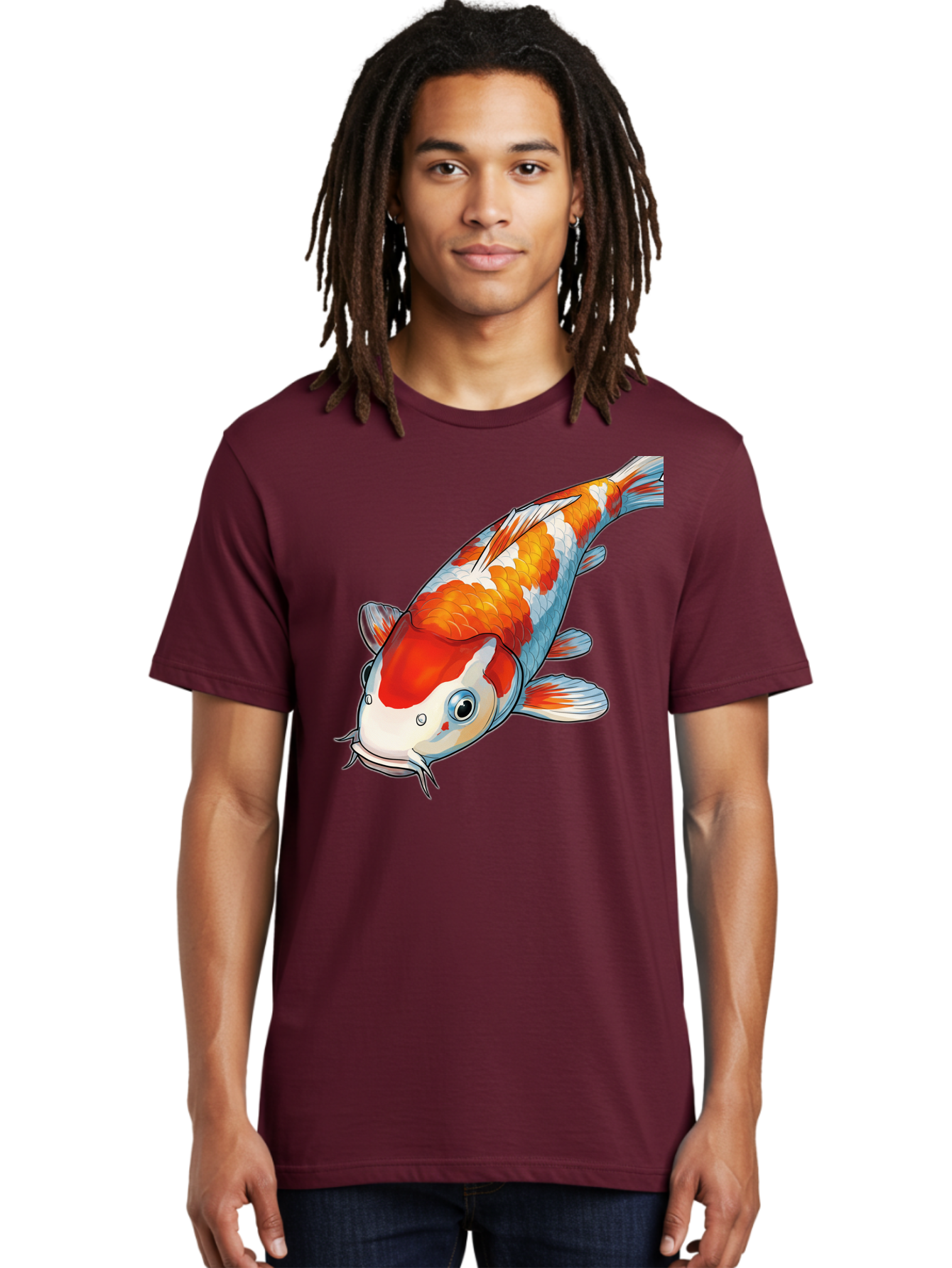 Koi-Fish-2 Men'S Graphic Tee, 100% Cotton, Comfortable Casual Summer Wear, Machine Washable, Vintage Camera, Old Camera, Antique Camera, Black Camera, Classic Photography, Photography Equipment, Nostalgic Device, Film Camera, Camera Art Bak782
