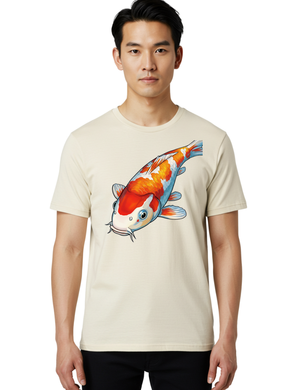 Koi-Fish-2 Men'S Graphic Tee, 100% Cotton, Comfortable Casual Summer Wear, Machine Washable, Vintage Camera, Old Camera, Antique Camera, Black Camera, Classic Photography, Photography Equipment, Nostalgic Device, Film Camera, Camera Art Bak782