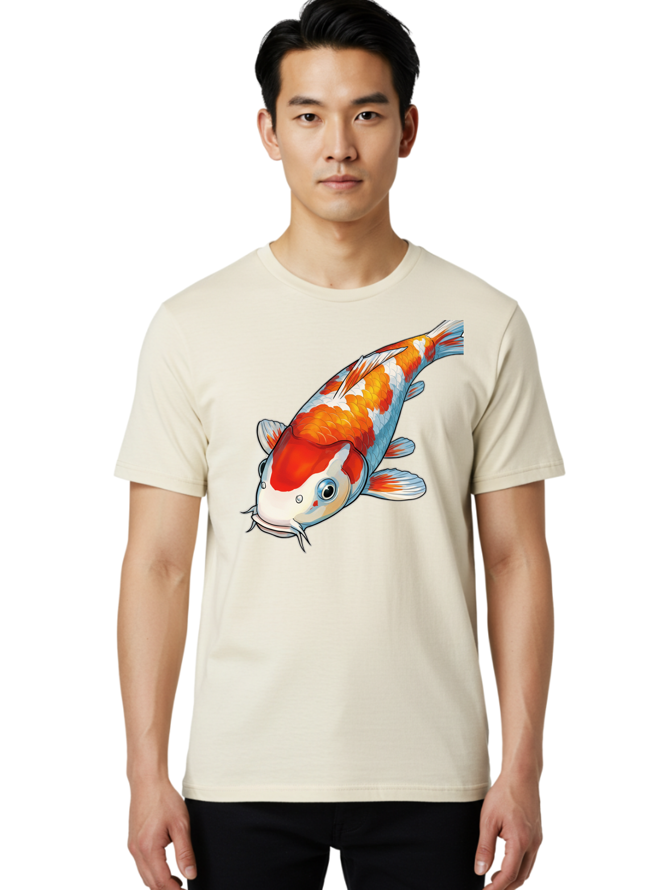 Koi-Fish-2 Men'S Graphic Tee, 100% Cotton, Comfortable Casual Summer Wear, Machine Washable, Vintage Camera, Old Camera, Antique Camera, Black Camera, Classic Photography, Photography Equipment, Nostalgic Device, Film Camera, Camera Art Bak782