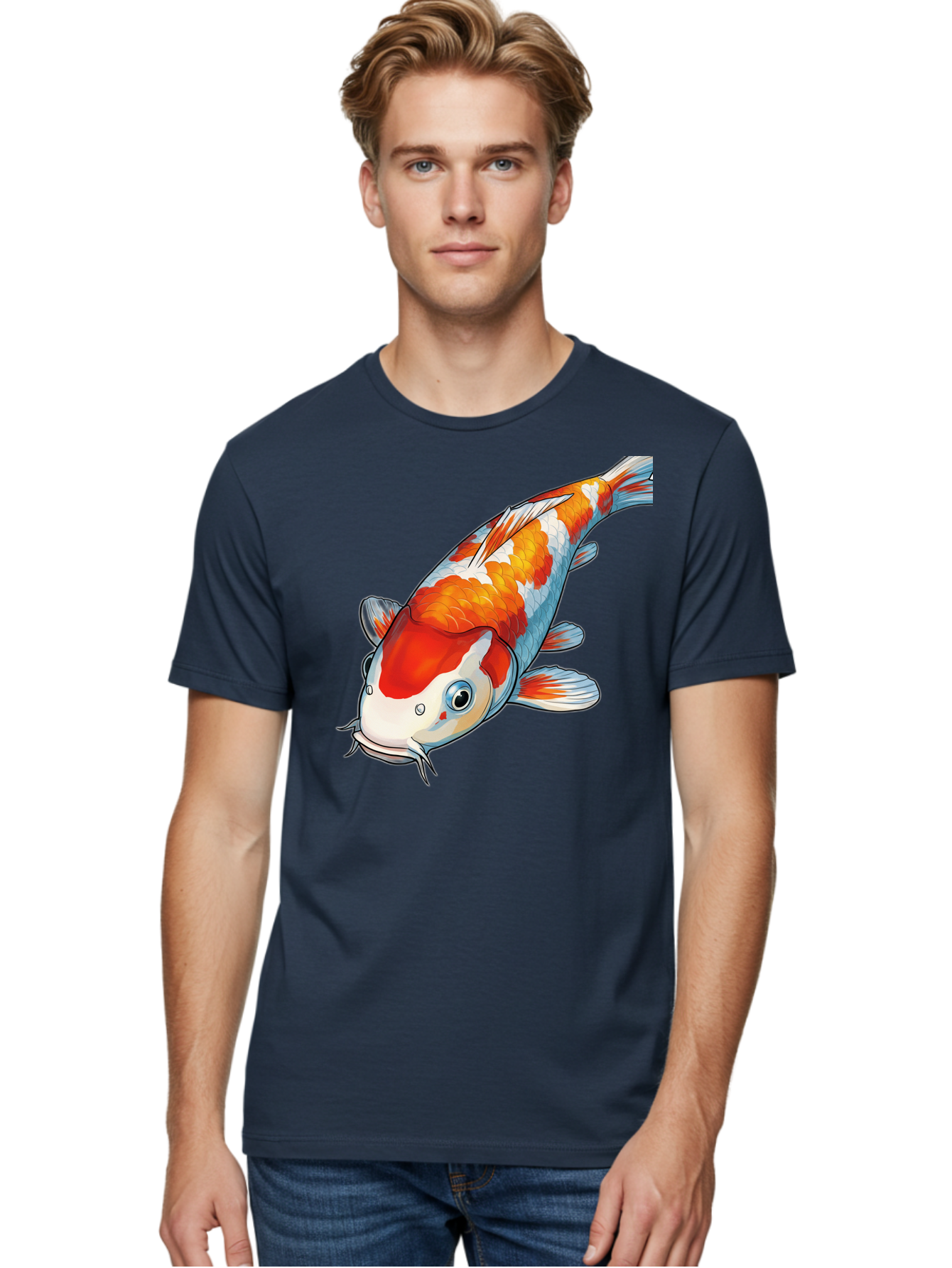 Koi-Fish-2 Men'S Graphic Tee, 100% Cotton, Comfortable Casual Summer Wear, Machine Washable, Vintage Camera, Old Camera, Antique Camera, Black Camera, Classic Photography, Photography Equipment, Nostalgic Device, Film Camera, Camera Art Bak782