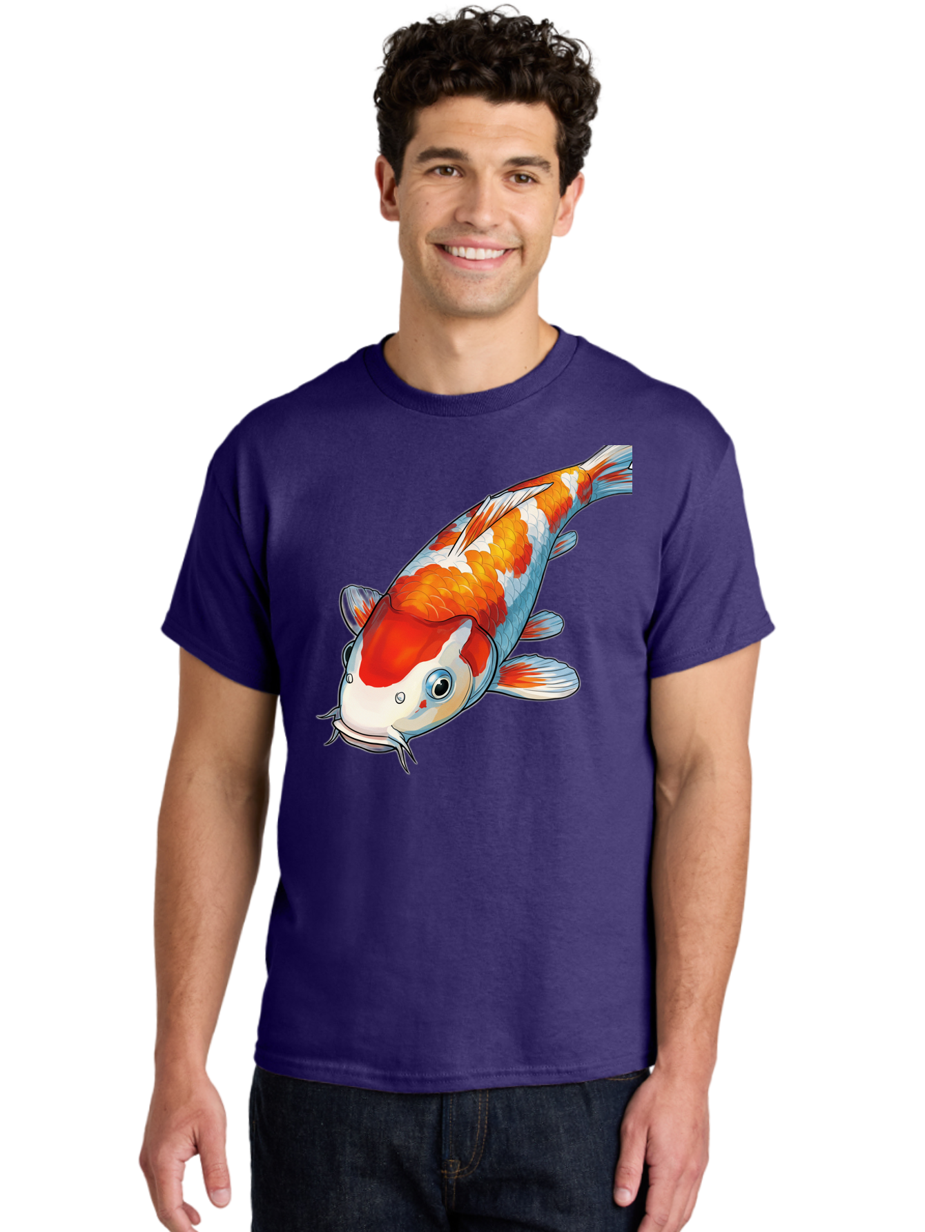 Koi-Fish-2 Men'S Graphic Tee, 100% Cotton, Comfortable Casual Summer Wear, Machine Washable, Vintage Camera, Old Camera, Antique Camera, Black Camera, Classic Photography, Photography Equipment, Nostalgic Device, Film Camera, Camera Art Bak782