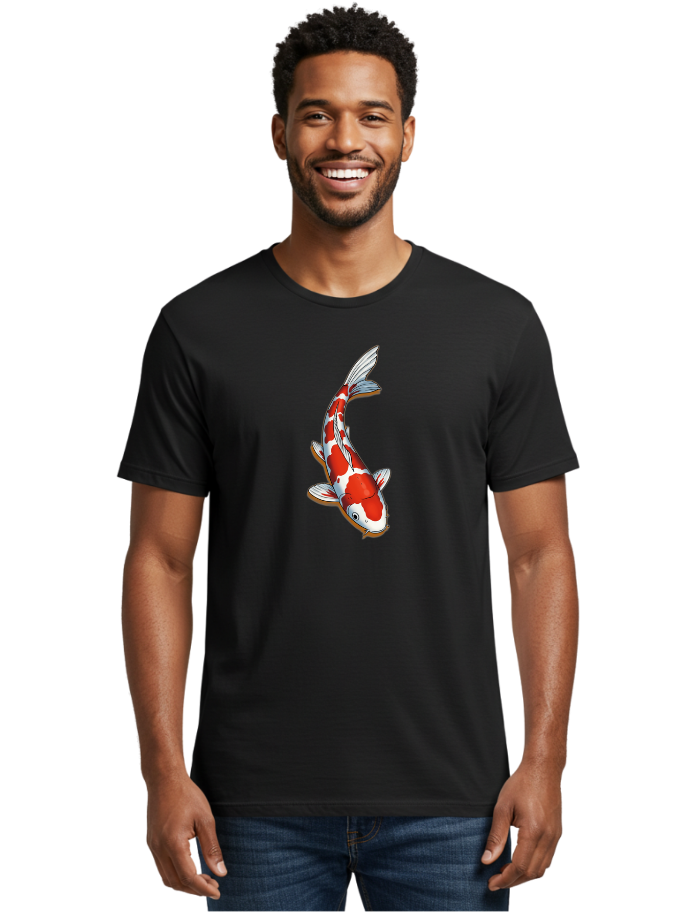 Koi-Fish-3 Men'S Graphic Tee, 100% Cotton, Comfortable Casual Summer Wear, Machine Washable, Vintage Camera, Old Camera, Antique Camera, Black Camera, Classic Photography, Photography Equipment, Nostalgic Device, Film Camera, Camera Art Bak783