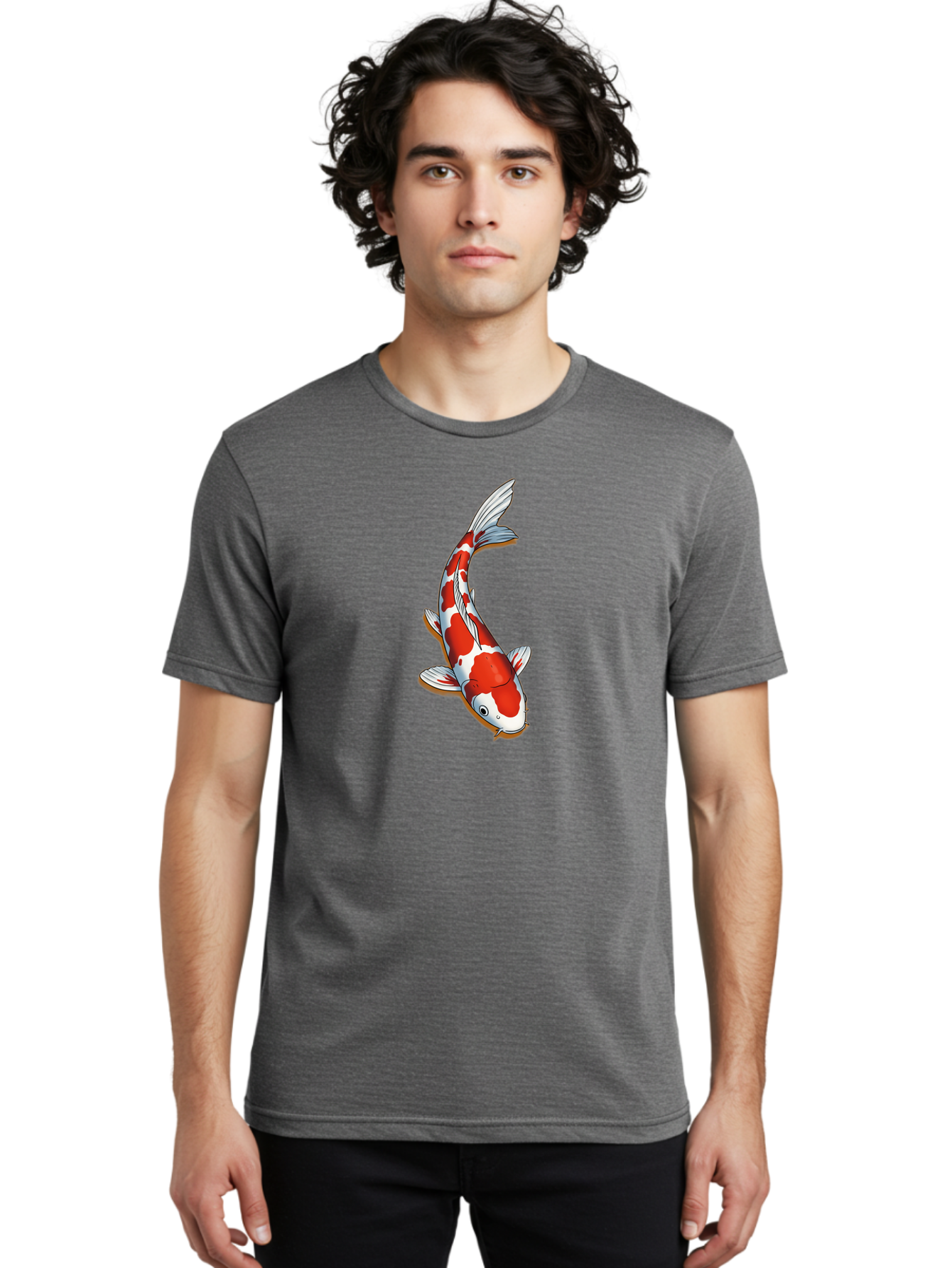 Koi-Fish-3 Men'S Graphic Tee, 100% Cotton, Comfortable Casual Summer Wear, Machine Washable, Vintage Camera, Old Camera, Antique Camera, Black Camera, Classic Photography, Photography Equipment, Nostalgic Device, Film Camera, Camera Art Bak783
