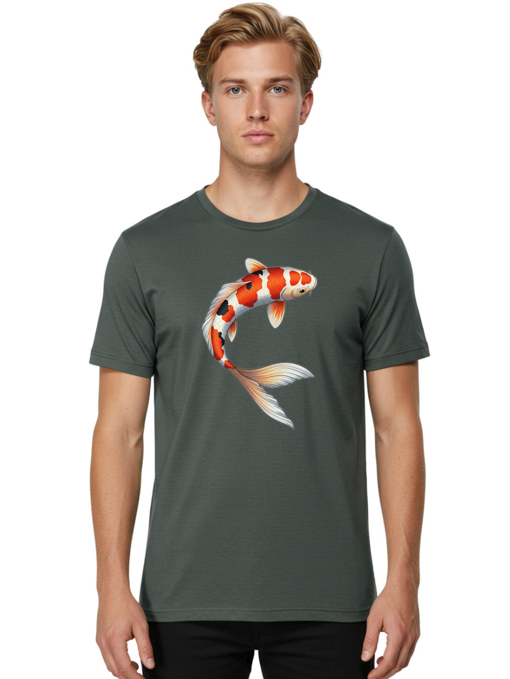 Koi-Fish-5 Men'S Graphic Tee, 100% Cotton, Comfortable Casual Summer Wear, Machine Washable, Vintage Camera, Old Camera, Antique Camera, Black Camera, Classic Photography, Photography Equipment, Nostalgic Device, Film Camera, Camera Art Bak785