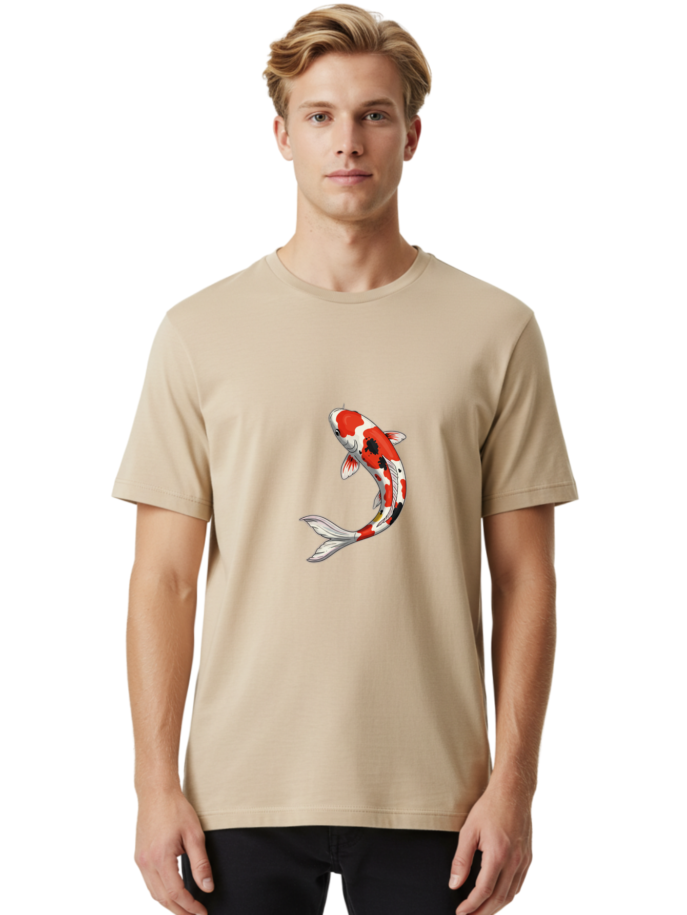 Koi-Fish-6 Men'S Graphic Tee, 100% Cotton, Comfortable Casual Summer Wear, Machine Washable, Vintage Camera, Old Camera, Antique Camera, Black Camera, Classic Photography, Photography Equipment, Nostalgic Device, Film Camera, Camera Art Bak786