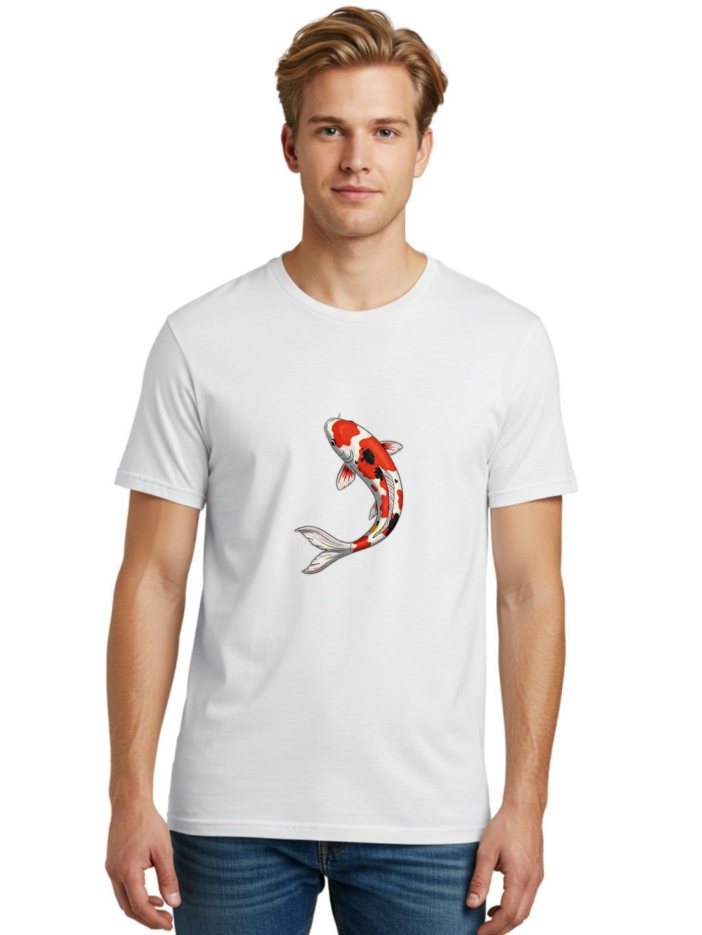 Koi-Fish-6 Men'S Graphic Tee, 100% Cotton, Comfortable Casual Summer Wear, Machine Washable, Vintage Camera, Old Camera, Antique Camera, Black Camera, Classic Photography, Photography Equipment, Nostalgic Device, Film Camera, Camera Art Bak786