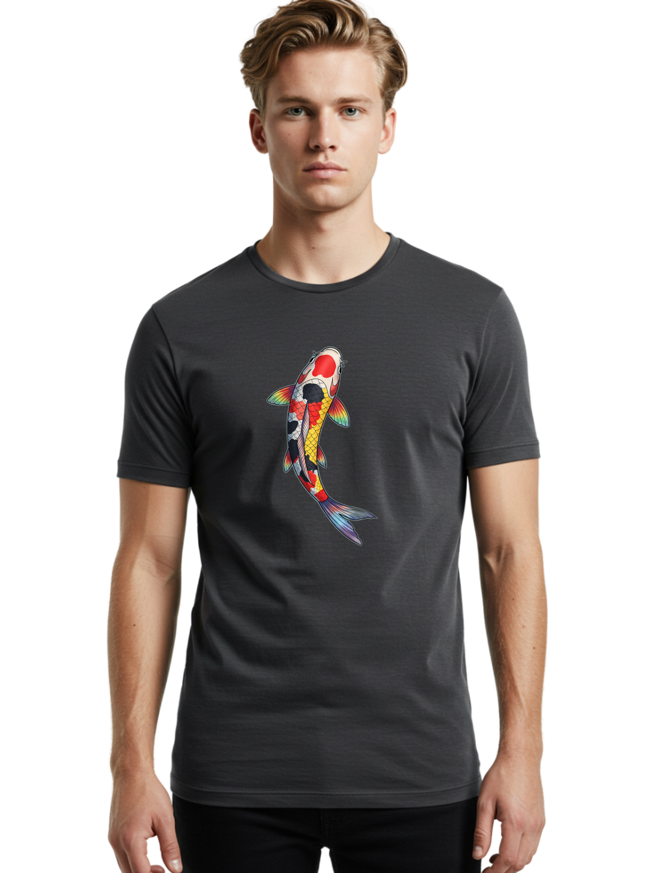 Koi-Fish-7 Men'S Graphic Tee, 100% Cotton, Comfortable Casual Summer Wear, Machine Washable, Vintage Camera, Old Camera, Antique Camera, Black Camera, Classic Photography, Photography Equipment, Nostalgic Device, Film Camera, Camera Art Bak787