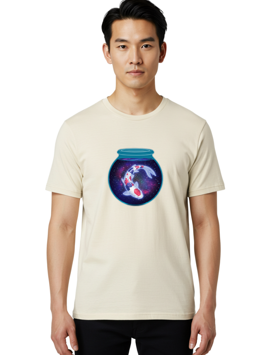 Koi-Fish-Bowl-Galaxy Men'S Graphic Tee, 100% Cotton, Comfortable Casual Summer Wear, Machine Washable, Vintage Camera, Old Camera, Antique Camera, Black Camera, Classic Photography, Photography Equipment, Nostalgic Device, Film Camera, Bak788
