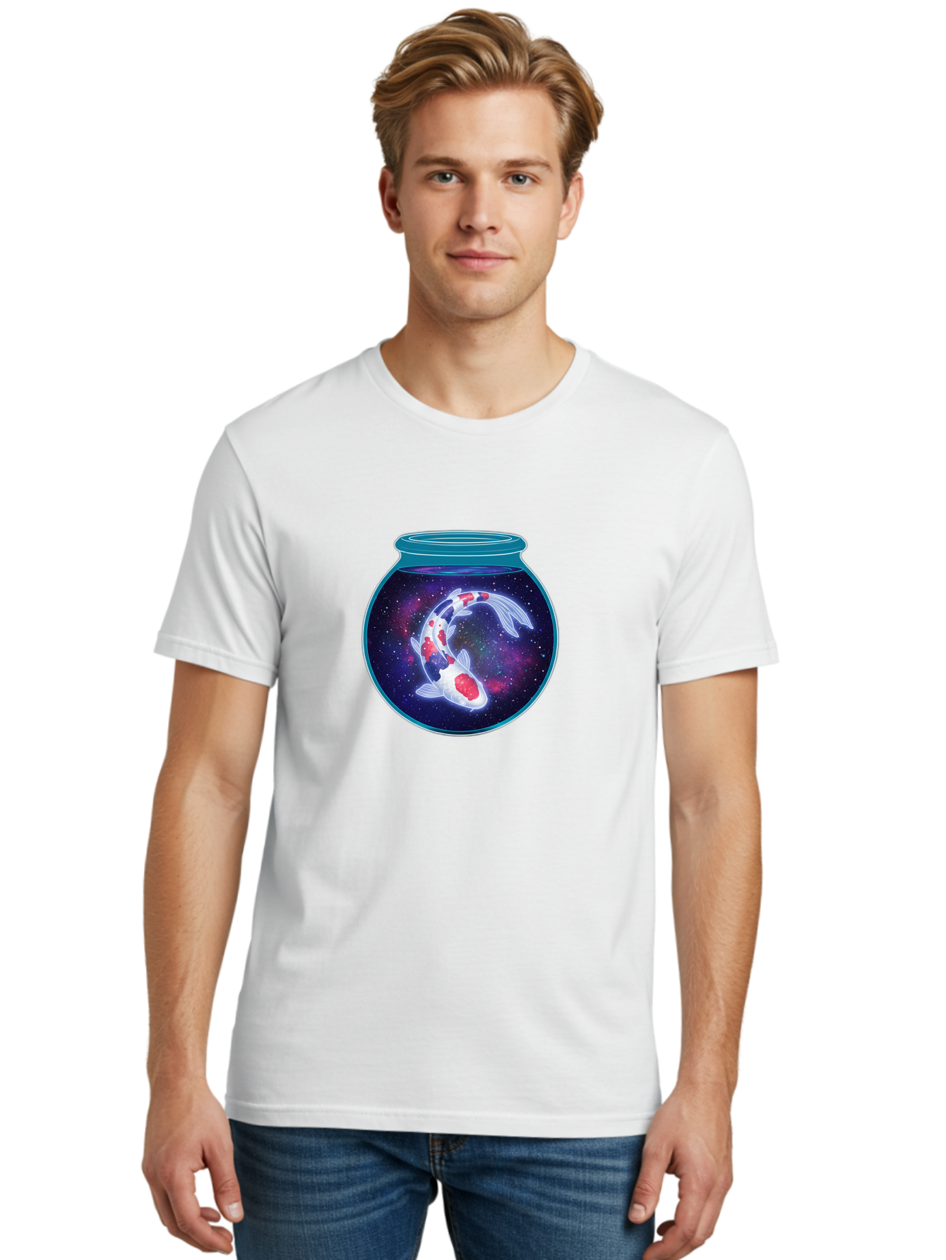 Koi-Fish-Bowl-Galaxy Men'S Graphic Tee, 100% Cotton, Comfortable Casual Summer Wear, Machine Washable, Vintage Camera, Old Camera, Antique Camera, Black Camera, Classic Photography, Photography Equipment, Nostalgic Device, Film Camera, Bak788