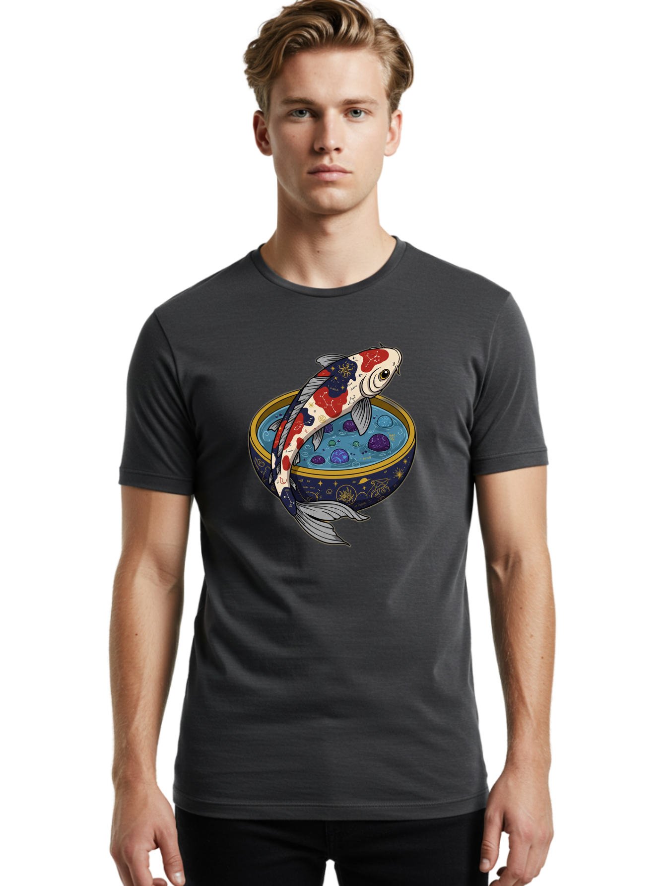 Koi-Fish-Bowl Men'S Graphic Tee, 100% Cotton, Comfortable Casual Summer Wear, Machine Washable, Vintage Camera, Old Camera, Antique Camera, Black Camera, Classic Photography, Photography Equipment, Nostalgic Device, Film Camera, Camera Art Bak789