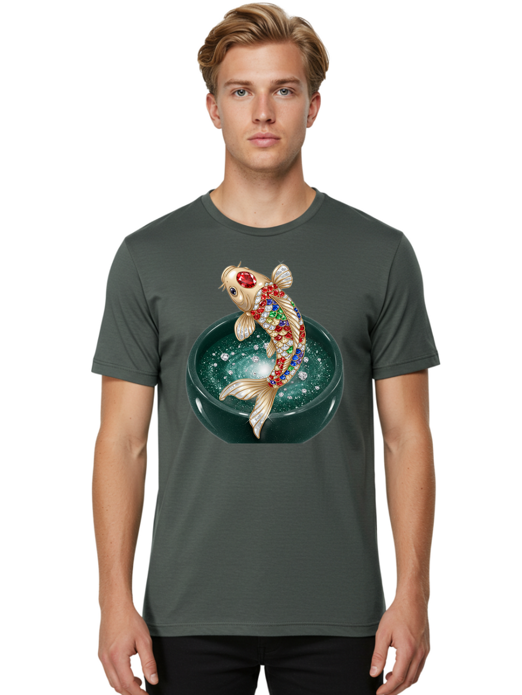 Koi-Fish-Brooch Men'S Graphic Tee, 100% Cotton, Comfortable Casual Summer Wear, Machine Washable, Vintage Camera, Old Camera, Antique Camera, Black Camera, Classic Photography, Photography Equipment, Nostalgic Device, Film Camera, Camera Art Bak790