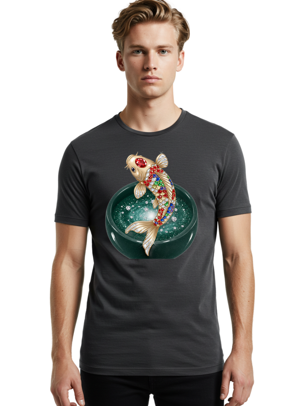 Koi-Fish-Brooch Men'S Graphic Tee, 100% Cotton, Comfortable Casual Summer Wear, Machine Washable, Vintage Camera, Old Camera, Antique Camera, Black Camera, Classic Photography, Photography Equipment, Nostalgic Device, Film Camera, Camera Art Bak790