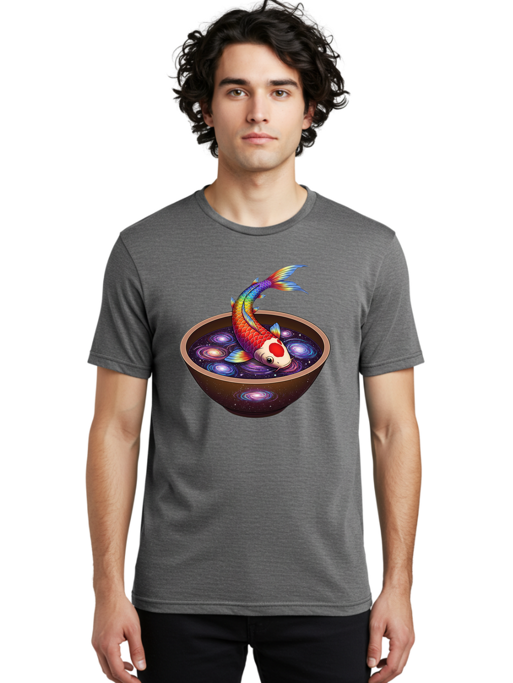 Koi-Fish-Galaxy-Bowl Men'S Graphic Tee, 100% Cotton, Comfortable Casual Summer Wear, Machine Washable, Vintage Camera, Old Camera, Antique Camera, Black Camera, Classic Photography, Photography Equipment, Nostalgic Device, Film Camera, Bak791