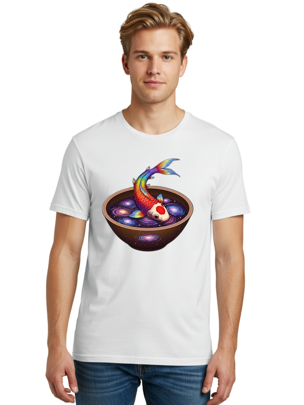 Koi-Fish-Galaxy-Bowl Men'S Graphic Tee, 100% Cotton, Comfortable Casual Summer Wear, Machine Washable, Vintage Camera, Old Camera, Antique Camera, Black Camera, Classic Photography, Photography Equipment, Nostalgic Device, Film Camera, Bak791