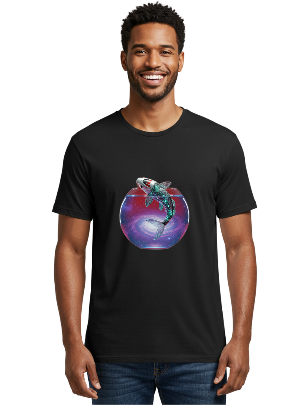 Koi-Fish-In-Fishbowl Men'S Graphic Tee, 100% Cotton, Comfortable Casual Summer Wear, Machine Washable, Vintage Camera, Old Camera, Antique Camera, Black Camera, Classic Photography, Photography Equipment, Nostalgic Device, Film Camera, Bak792