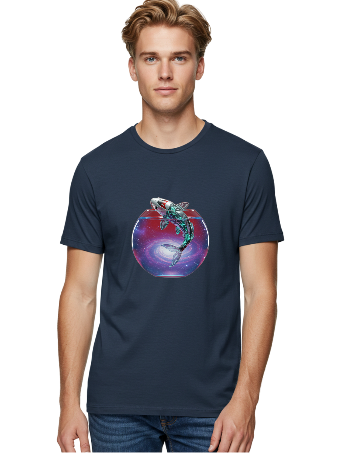 Koi-Fish-In-Fishbowl Men'S Graphic Tee, 100% Cotton, Comfortable Casual Summer Wear, Machine Washable, Vintage Camera, Old Camera, Antique Camera, Black Camera, Classic Photography, Photography Equipment, Nostalgic Device, Film Camera, Bak792