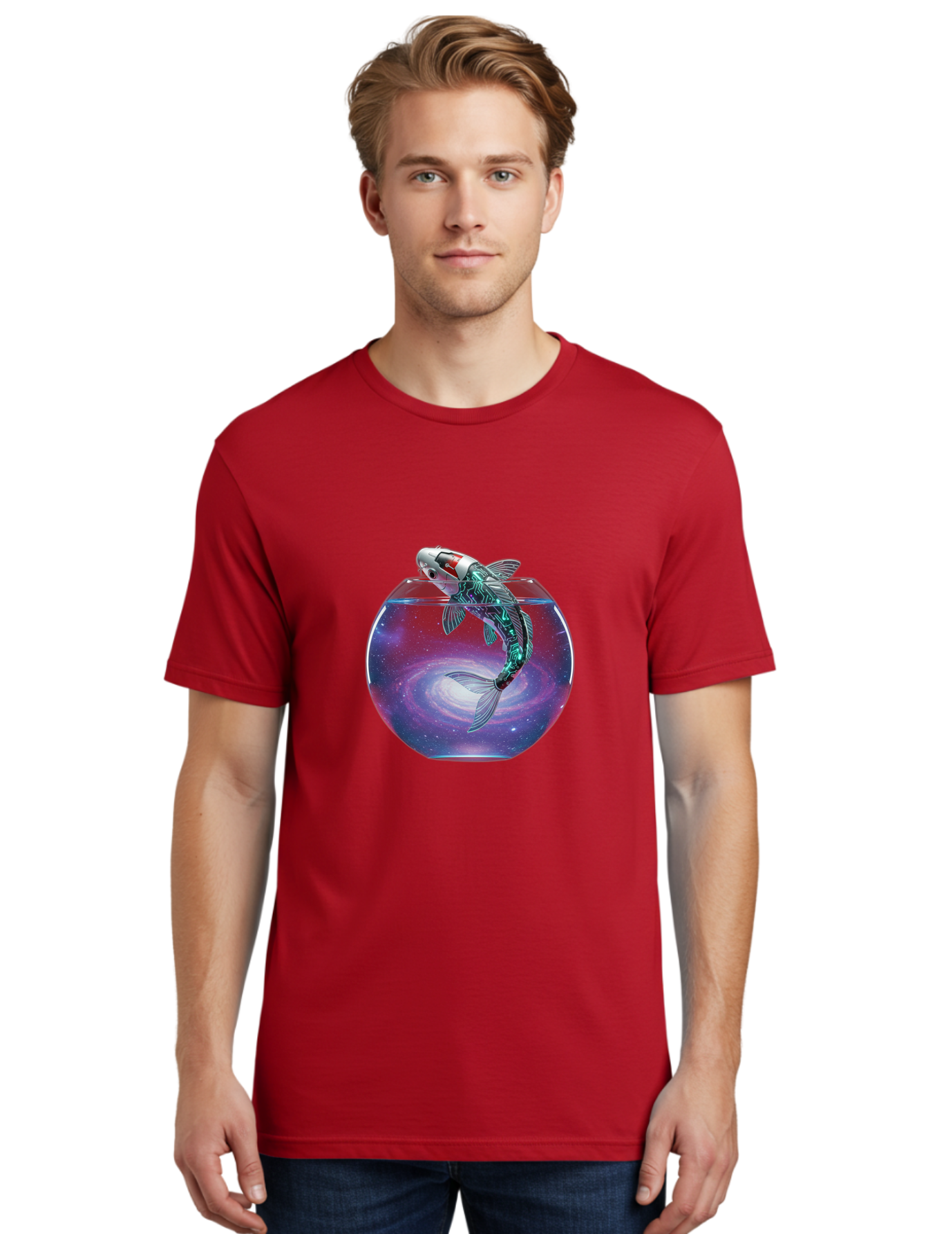 Koi-Fish-In-Fishbowl Men'S Graphic Tee, 100% Cotton, Comfortable Casual Summer Wear, Machine Washable, Vintage Camera, Old Camera, Antique Camera, Black Camera, Classic Photography, Photography Equipment, Nostalgic Device, Film Camera, Bak792