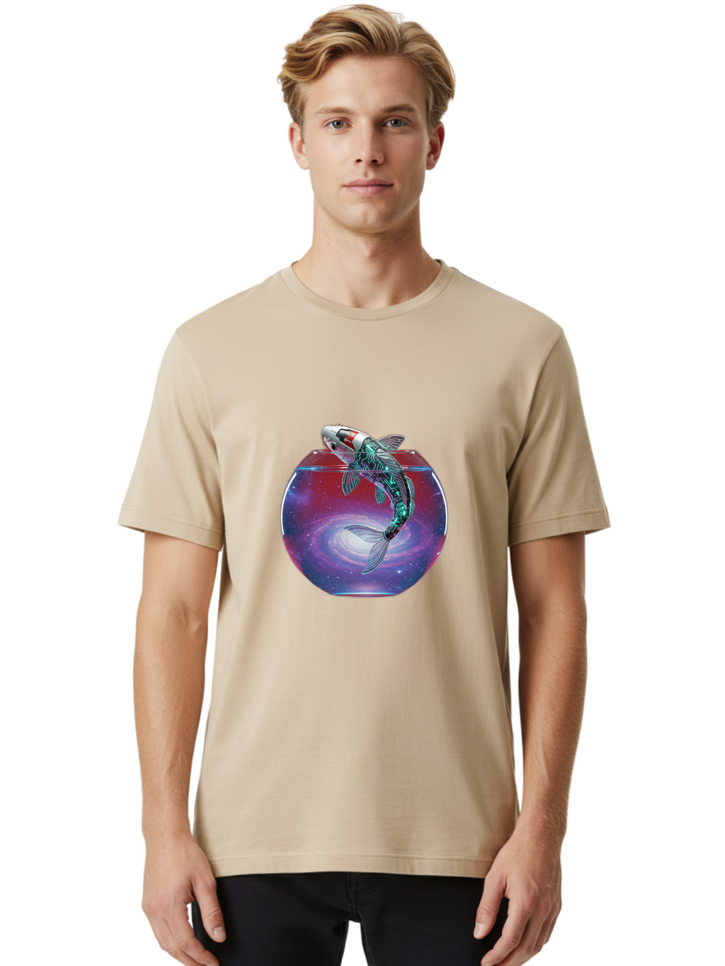 Koi-Fish-In-Fishbowl Men'S Graphic Tee, 100% Cotton, Comfortable Casual Summer Wear, Machine Washable, Vintage Camera, Old Camera, Antique Camera, Black Camera, Classic Photography, Photography Equipment, Nostalgic Device, Film Camera, Bak792
