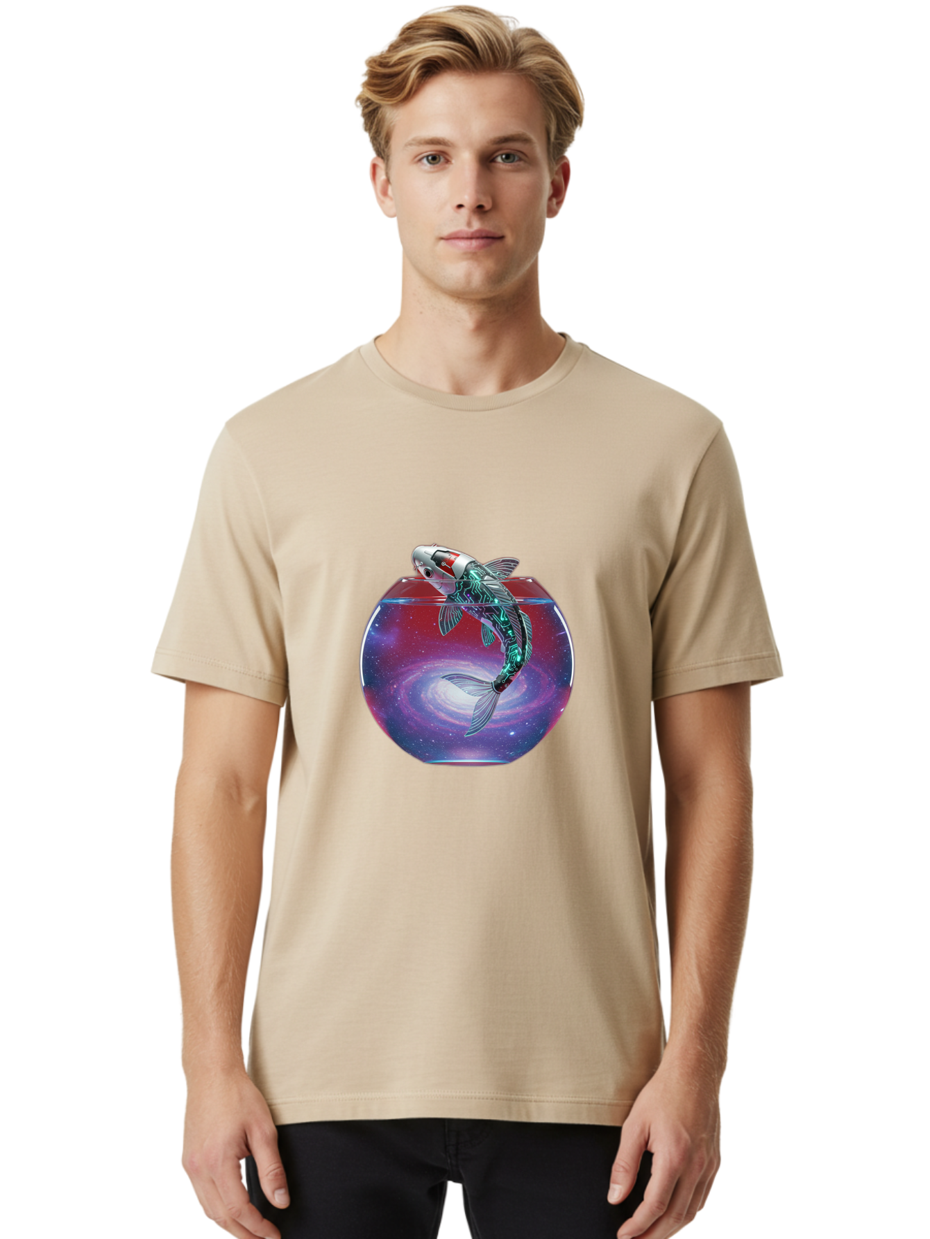 Koi-Fish-In-Fishbowl Men'S Graphic Tee, 100% Cotton, Comfortable Casual Summer Wear, Machine Washable, Vintage Camera, Old Camera, Antique Camera, Black Camera, Classic Photography, Photography Equipment, Nostalgic Device, Film Camera, Bak792