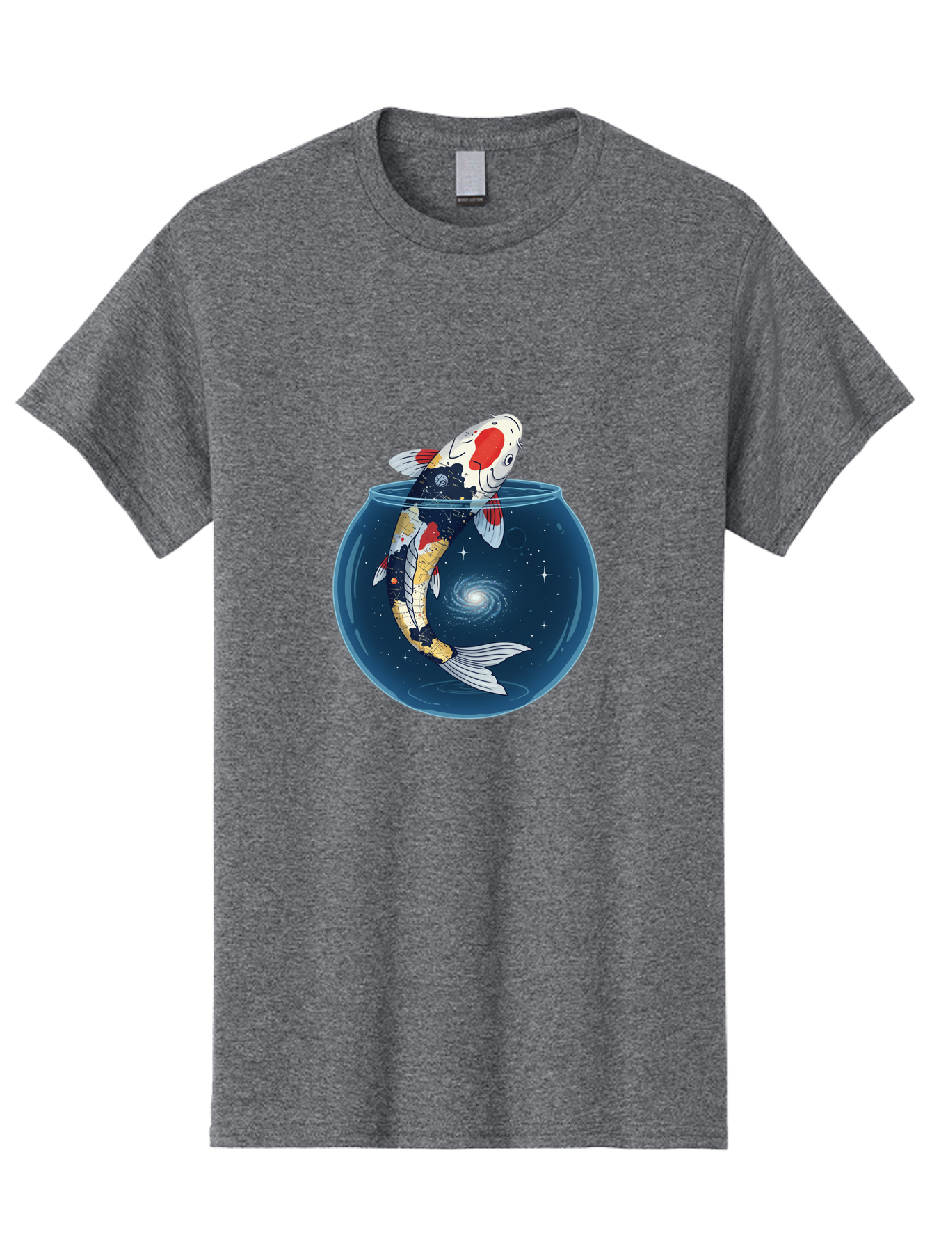Koi-Fish-In-Galaxy-Bowl Men'S Graphic Tee, 100% Cotton, Comfortable Casual Summer Wear, Machine Washable, Vintage Camera, Old Camera, Antique Camera, Black Camera, Classic Photography, Photography Equipment, Nostalgic Device, Film Camera, Bak794