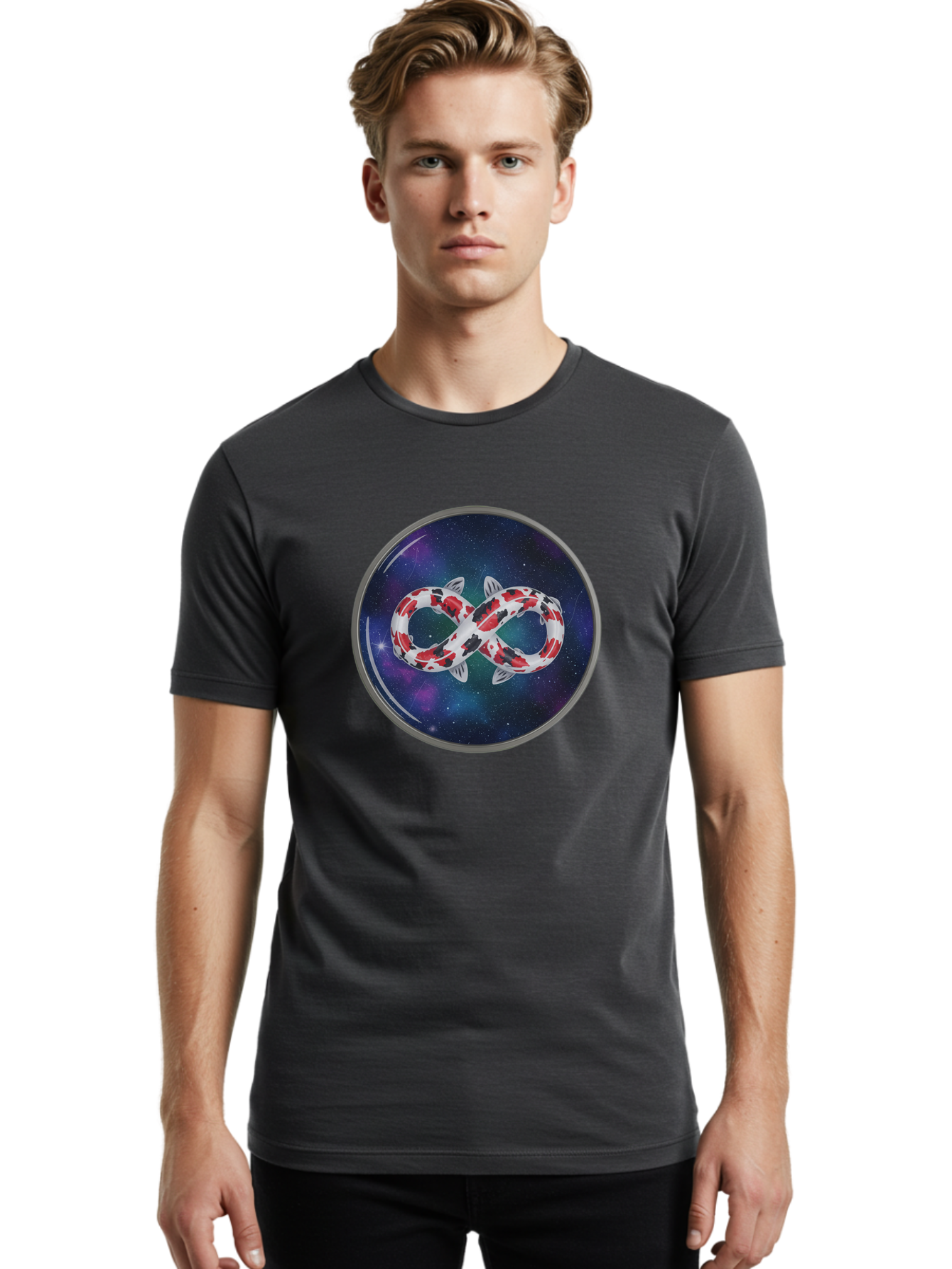 Koi-Fish-Infinity Men'S Graphic Tee, 100% Cotton, Comfortable Casual Summer Wear, Machine Washable, Vintage Camera, Old Camera, Antique Camera, Black Camera, Classic Photography, Photography Equipment, Nostalgic Device, Film Camera, Camera Art Bak796