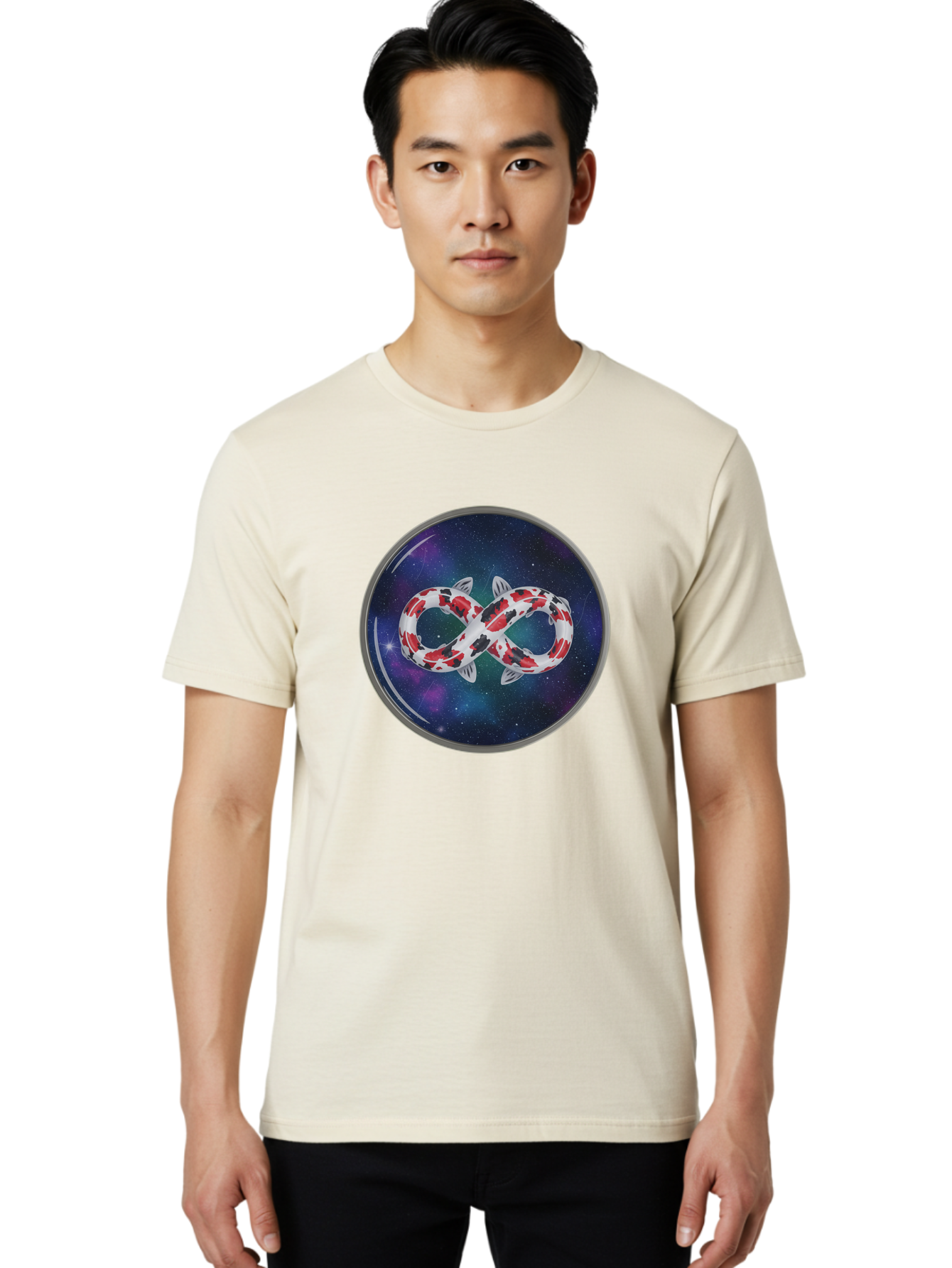 Koi-Fish-Infinity Men'S Graphic Tee, 100% Cotton, Comfortable Casual Summer Wear, Machine Washable, Vintage Camera, Old Camera, Antique Camera, Black Camera, Classic Photography, Photography Equipment, Nostalgic Device, Film Camera, Camera Art Bak796