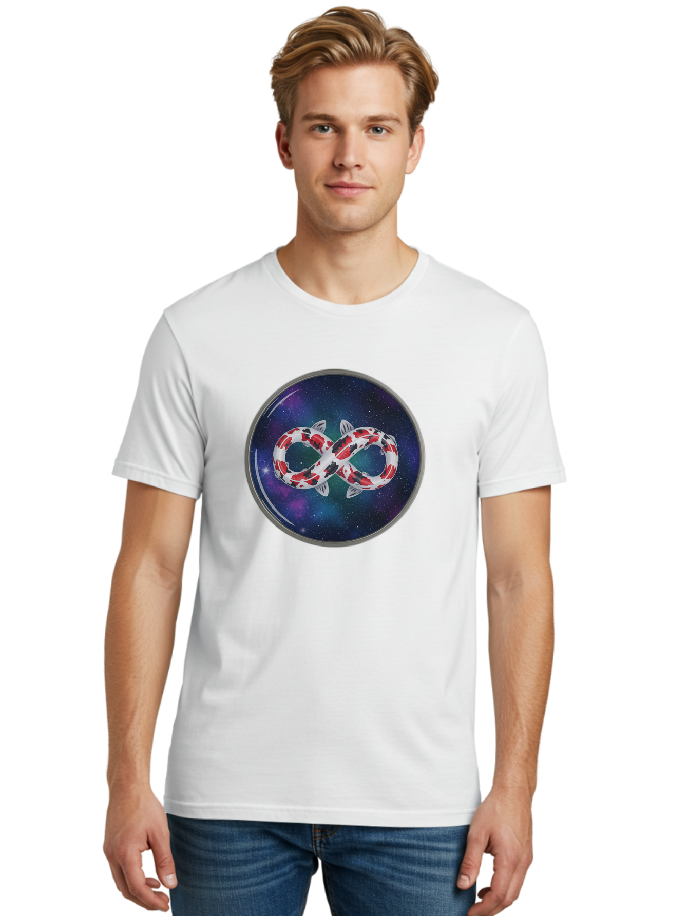 Koi-Fish-Infinity Men'S Graphic Tee, 100% Cotton, Comfortable Casual Summer Wear, Machine Washable, Vintage Camera, Old Camera, Antique Camera, Black Camera, Classic Photography, Photography Equipment, Nostalgic Device, Film Camera, Camera Art Bak796