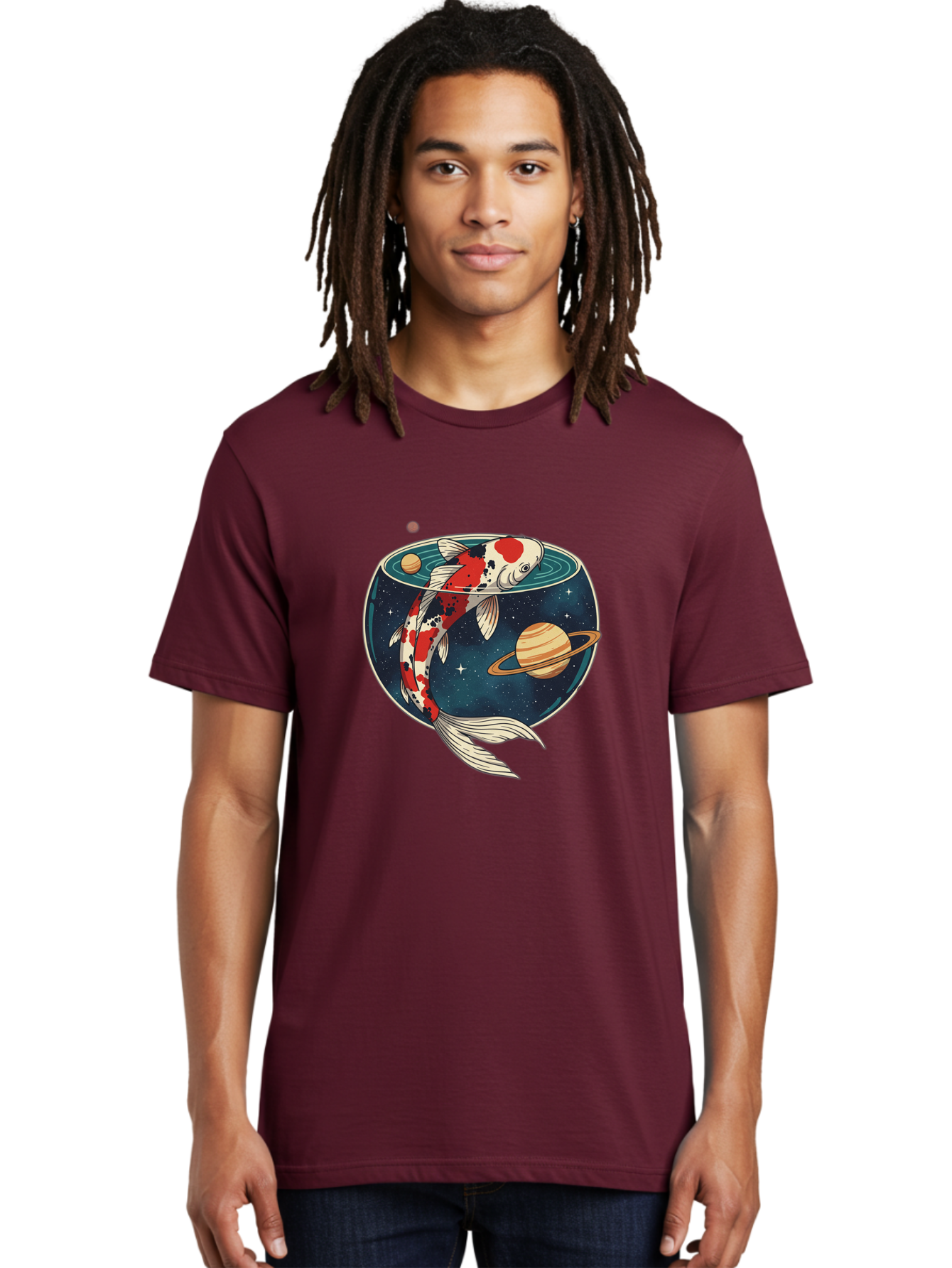 Koi-Fish-Space Men'S Graphic Tee, 100% Cotton, Comfortable Casual Summer Wear, Machine Washable, Vintage Camera, Old Camera, Antique Camera, Black Camera, Classic Photography, Photography Equipment, Nostalgic Device, Film Camera, Camera Art Bak797