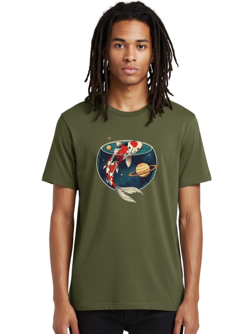 Koi-Fish-Space Men'S Graphic Tee, 100% Cotton, Comfortable Casual Summer Wear, Machine Washable, Vintage Camera, Old Camera, Antique Camera, Black Camera, Classic Photography, Photography Equipment, Nostalgic Device, Film Camera, Camera Art Bak797