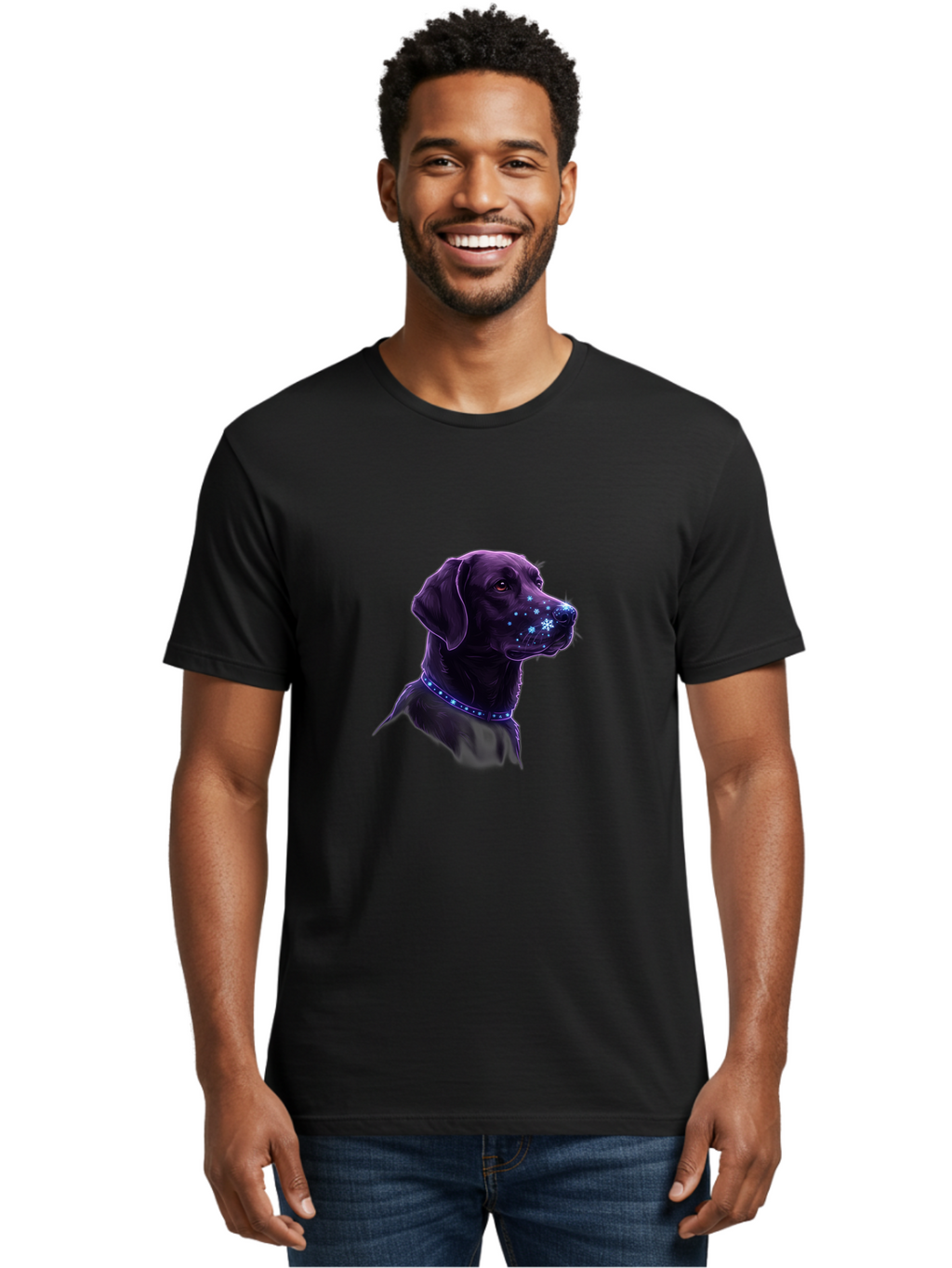 Labrador-With-Snowflakes Men'S Graphic Tee, 100% Cotton, Comfortable Casual Summer Wear, Machine Washable, Vintage Camera, Old Camera, Antique Camera, Black Camera, Classic Photography, Photography Equipment, Nostalgic Device, Film Camera, Bak800