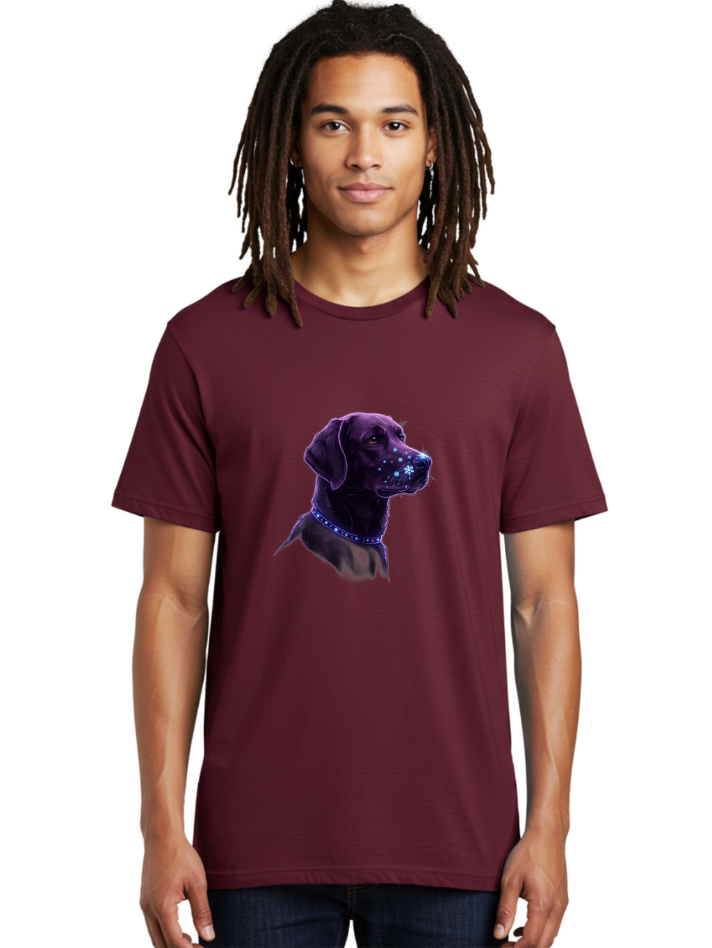 Labrador-With-Snowflakes Men'S Graphic Tee, 100% Cotton, Comfortable Casual Summer Wear, Machine Washable, Vintage Camera, Old Camera, Antique Camera, Black Camera, Classic Photography, Photography Equipment, Nostalgic Device, Film Camera, Bak800