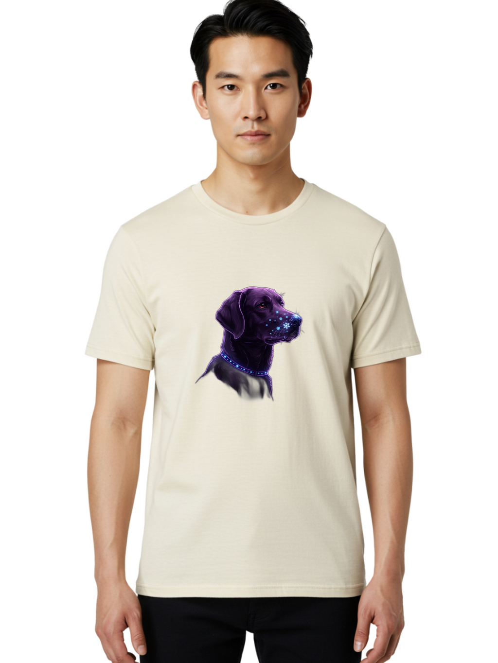 Labrador-With-Snowflakes Men'S Graphic Tee, 100% Cotton, Comfortable Casual Summer Wear, Machine Washable, Vintage Camera, Old Camera, Antique Camera, Black Camera, Classic Photography, Photography Equipment, Nostalgic Device, Film Camera, Bak800