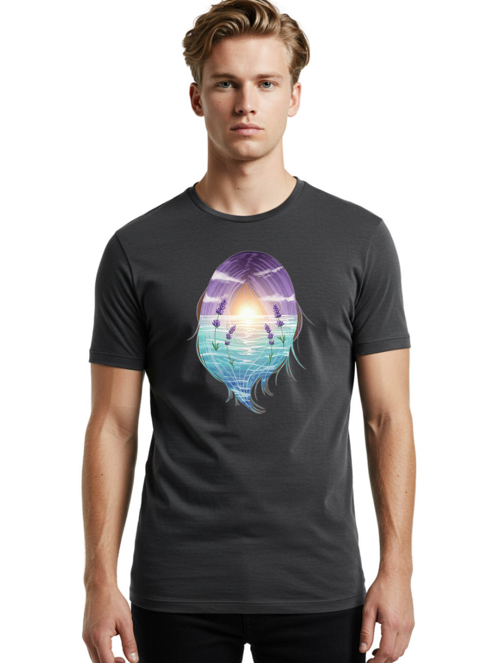 Lavender-Girl Men'S Graphic Tee, 100% Cotton, Comfortable Casual Summer Wear, Machine Washable, Vintage Camera, Old Camera, Antique Camera, Black Camera, Classic Photography, Photography Equipment, Nostalgic Device, Film Camera, Camera Art Bak801
