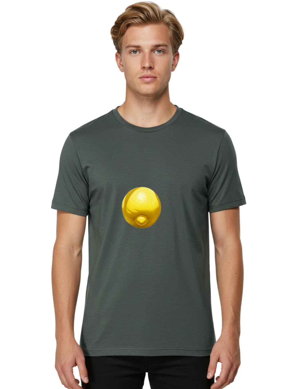 Lemon Men'S Graphic Tee, 100% Cotton, Comfortable Casual Summer Wear, Machine Washable, Vintage Camera, Old Camera, Antique Camera, Black Camera, Classic Photography, Photography Equipment, Nostalgic Device, Film Camera, Camera Art Bak809