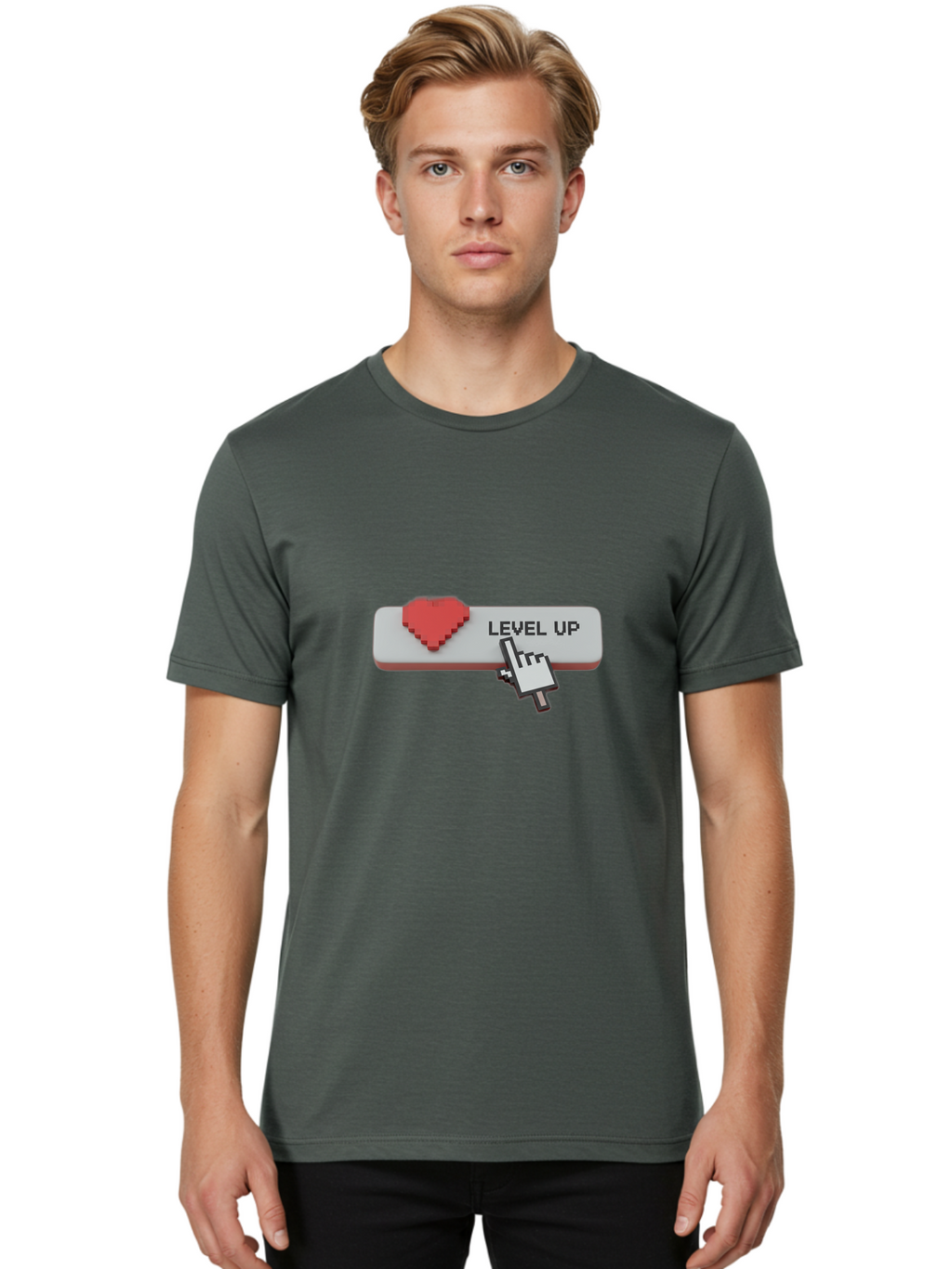 Level-Up-4 Men'S Graphic Tee, 100% Cotton, Comfortable Casual Summer Wear, Machine Washable, Vintage Camera, Old Camera, Antique Camera, Black Camera, Classic Photography, Photography Equipment, Nostalgic Device, Film Camera, Camera Art Bak815