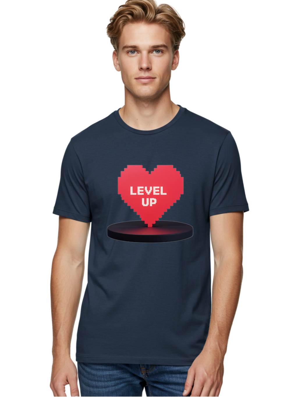 Level-Up-Heart Men'S Graphic Tee, 100% Cotton, Comfortable Casual Summer Wear, Machine Washable, Vintage Camera, Old Camera, Antique Camera, Black Camera, Classic Photography, Photography Equipment, Nostalgic Device, Film Camera, Camera Art Bak817