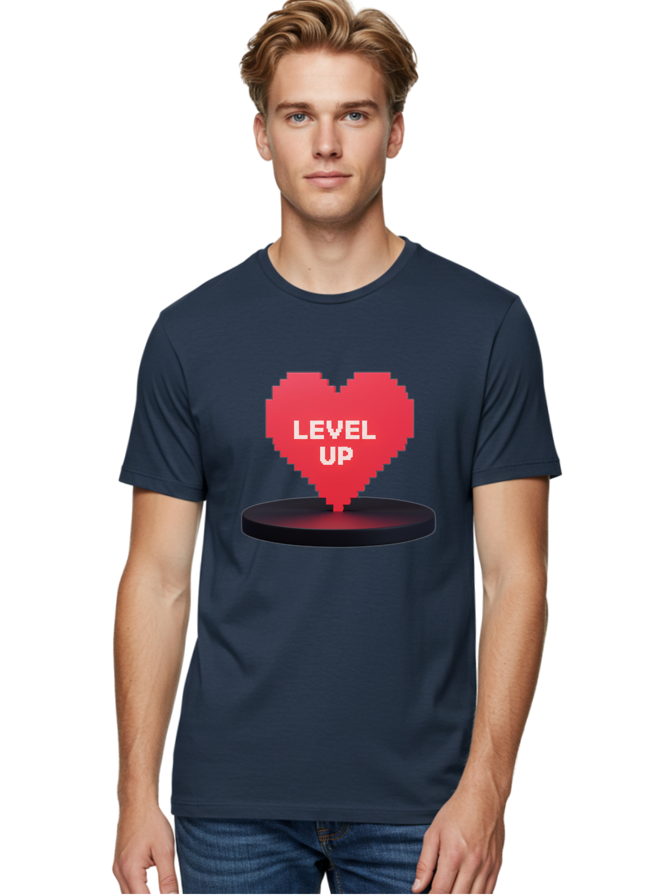 Level-Up-Heart Men'S Graphic Tee, 100% Cotton, Comfortable Casual Summer Wear, Machine Washable, Vintage Camera, Old Camera, Antique Camera, Black Camera, Classic Photography, Photography Equipment, Nostalgic Device, Film Camera, Camera Art Bak817