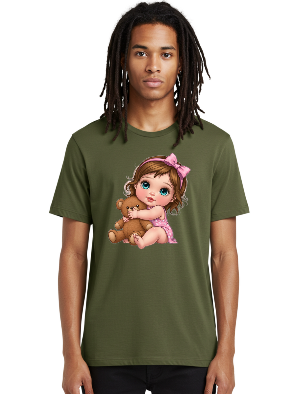 Little-Girl-Hugging-Teddy-Bear Men'S Graphic Tee, 100% Cotton, Comfortable Casual Summer Wear, Machine Washable, Vintage Camera, Old Camera, Antique Camera, Black Camera, Classic Photography, Photography Equipment, Nostalgic Device, Bak821