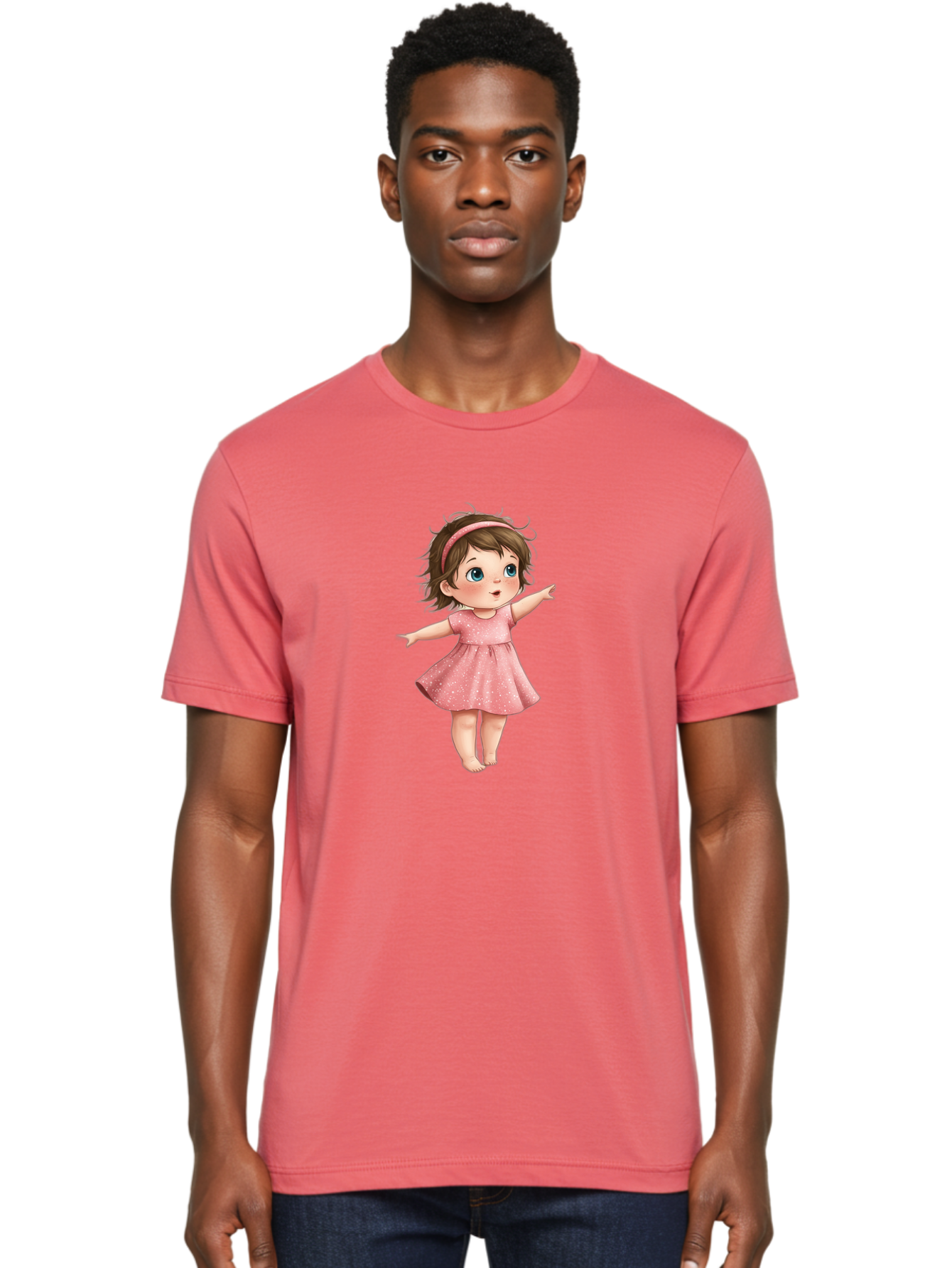 Little-Girl-Pink-Dress Men'S Graphic Tee, 100% Cotton, Comfortable Casual Summer Wear, Machine Washable, Vintage Camera, Old Camera, Antique Camera, Black Camera, Classic Photography, Photography Equipment, Nostalgic Device, Film Camera, Bak823