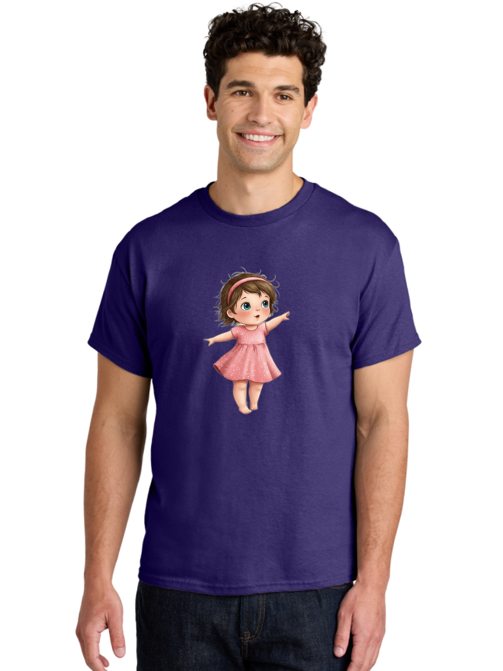 Little-Girl-Pink-Dress Men'S Graphic Tee, 100% Cotton, Comfortable Casual Summer Wear, Machine Washable, Vintage Camera, Old Camera, Antique Camera, Black Camera, Classic Photography, Photography Equipment, Nostalgic Device, Film Camera, Bak823