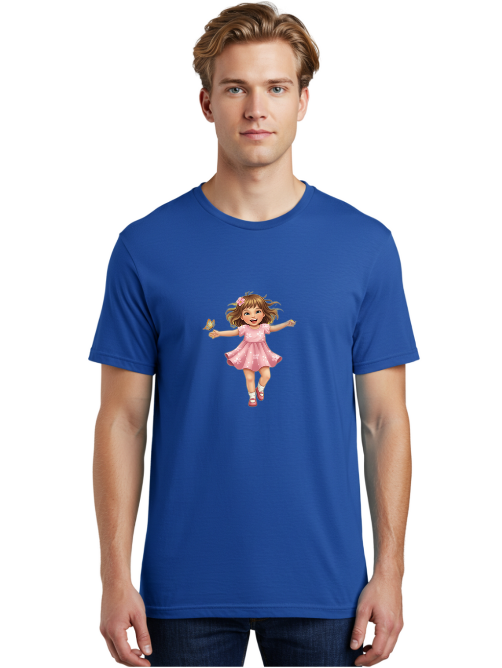 Little-Girl-With-Butterfly Men'S Graphic Tee, 100% Cotton, Comfortable Casual Summer Wear, Machine Washable, Vintage Camera, Old Camera, Antique Camera, Black Camera, Classic Photography, Photography Equipment, Nostalgic Device, Film Camera, Bak824