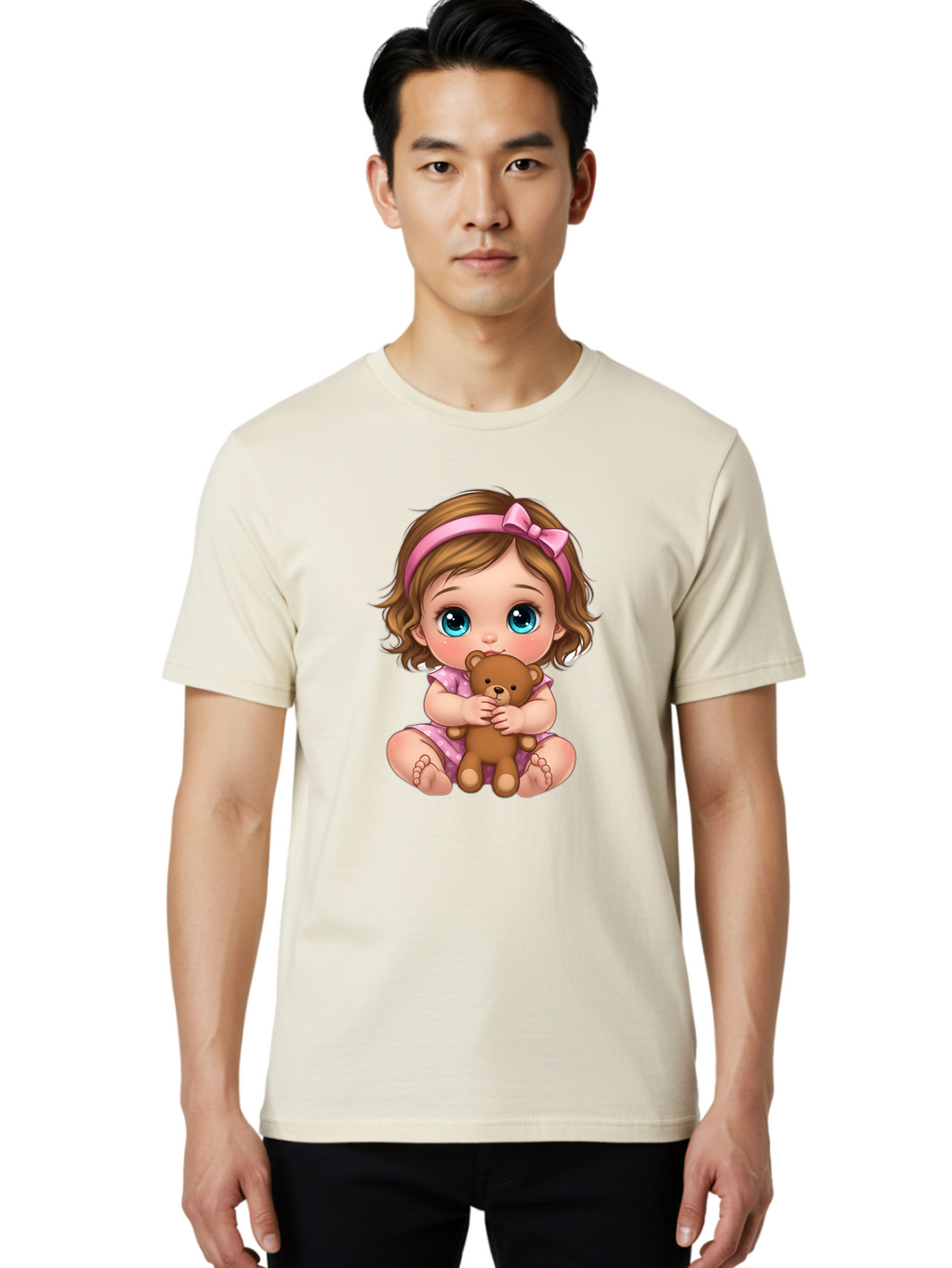 Little-Girl-With-Teddy Men'S Graphic Tee, 100% Cotton, Comfortable Casual Summer Wear, Machine Washable, Vintage Camera, Old Camera, Antique Camera, Black Camera, Classic Photography, Photography Equipment, Nostalgic Device, Film Camera, Bak827