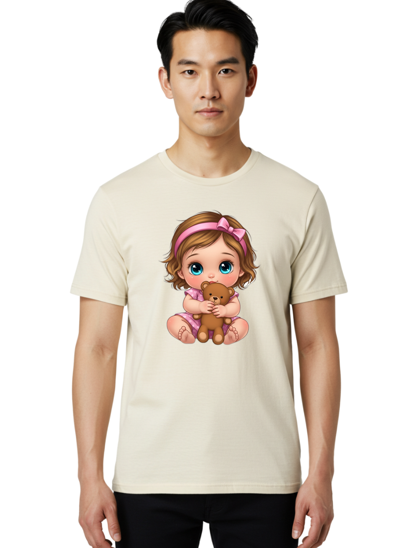Little-Girl-With-Teddy Men'S Graphic Tee, 100% Cotton, Comfortable Casual Summer Wear, Machine Washable, Vintage Camera, Old Camera, Antique Camera, Black Camera, Classic Photography, Photography Equipment, Nostalgic Device, Film Camera, Bak827
