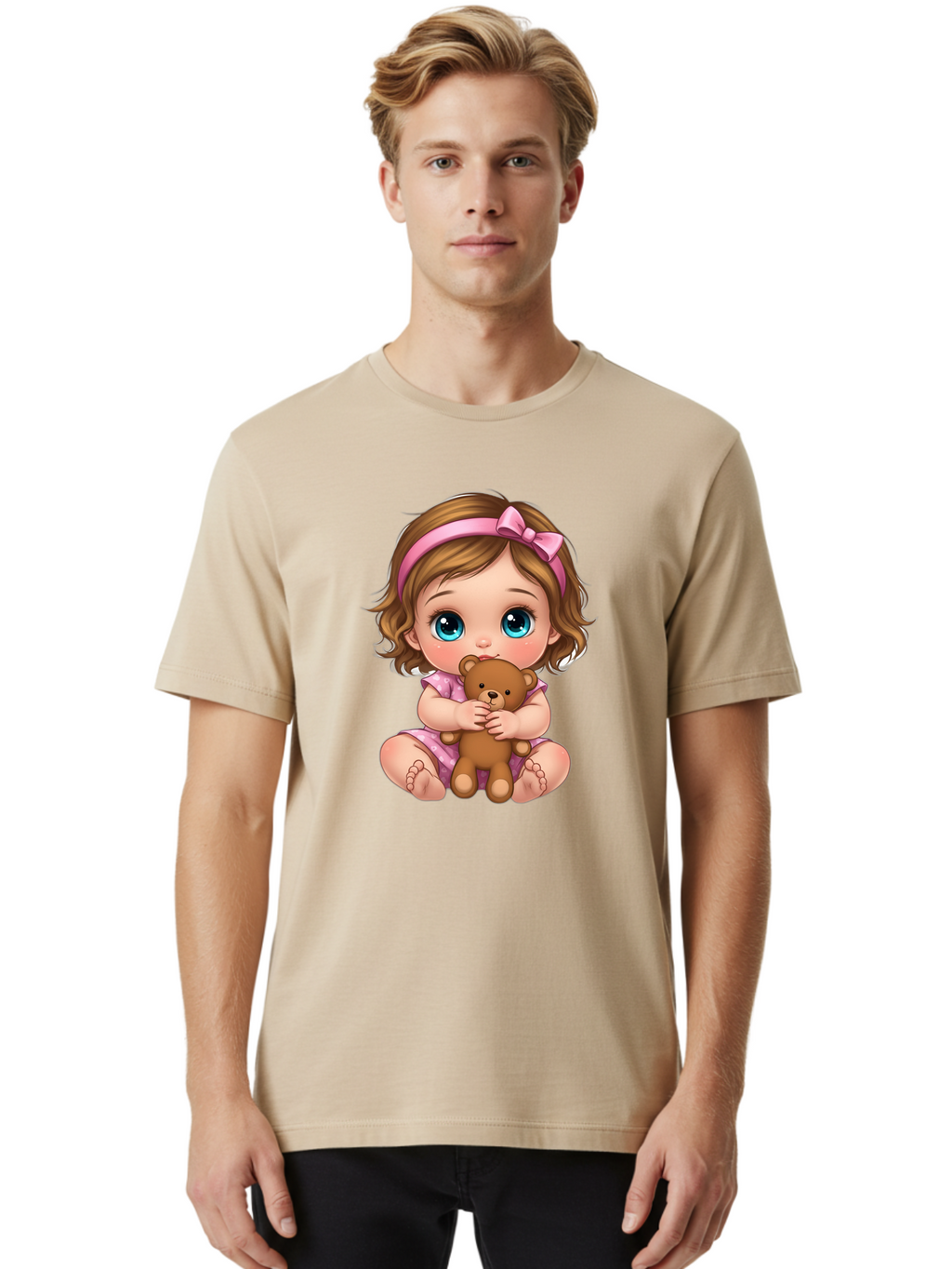 Little-Girl-With-Teddy Men'S Graphic Tee, 100% Cotton, Comfortable Casual Summer Wear, Machine Washable, Vintage Camera, Old Camera, Antique Camera, Black Camera, Classic Photography, Photography Equipment, Nostalgic Device, Film Camera, Bak827