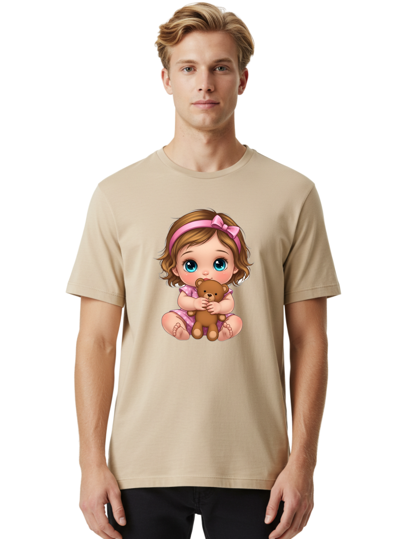 Little-Girl-With-Teddy Men'S Graphic Tee, 100% Cotton, Comfortable Casual Summer Wear, Machine Washable, Vintage Camera, Old Camera, Antique Camera, Black Camera, Classic Photography, Photography Equipment, Nostalgic Device, Film Camera, Bak827