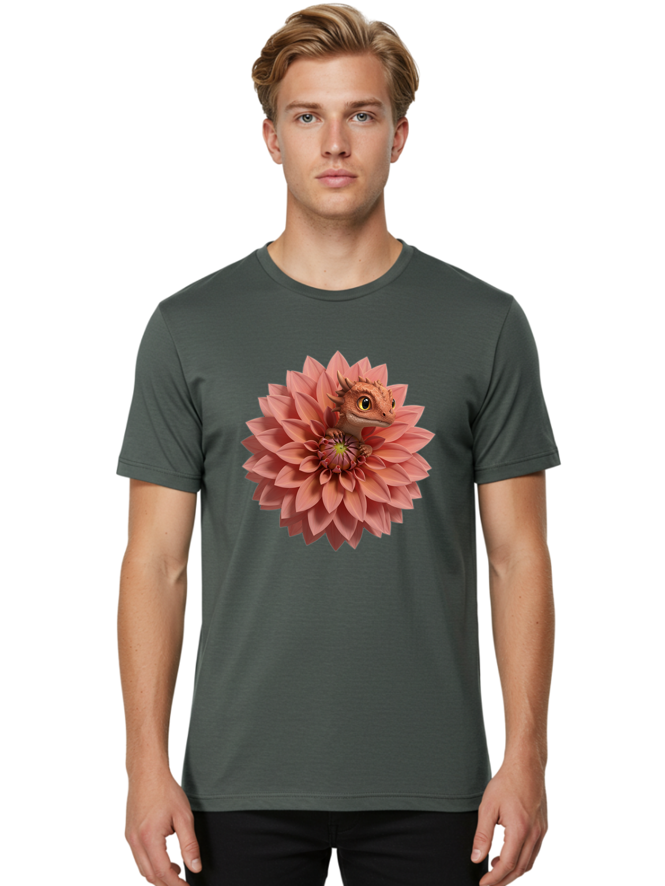 Lizard-In-Dahlia Men'S Graphic Tee, 100% Cotton, Comfortable Casual Summer Wear, Machine Washable, Vintage Camera, Old Camera, Antique Camera, Black Camera, Classic Photography, Photography Equipment, Nostalgic Device, Film Camera, Camera Art Bak830