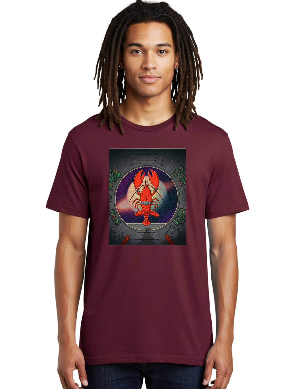 Lobster-In-Space Men'S Graphic Tee, 100% Cotton, Comfortable Casual Summer Wear, Machine Washable, Vintage Camera, Old Camera, Antique Camera, Black Camera, Classic Photography, Photography Equipment, Nostalgic Device, Film Camera, Camera Art Bak832