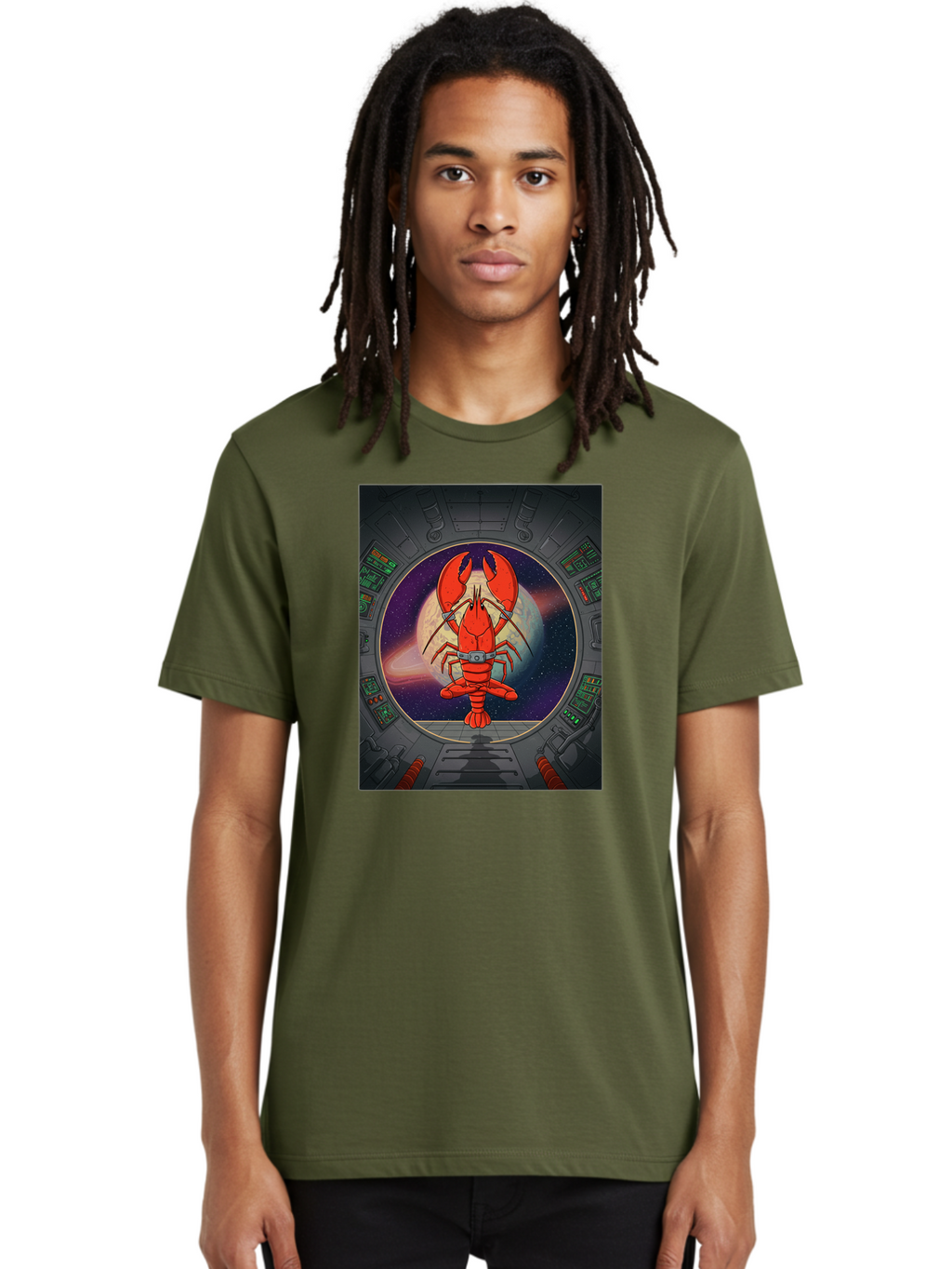 Lobster-In-Space Men'S Graphic Tee, 100% Cotton, Comfortable Casual Summer Wear, Machine Washable, Vintage Camera, Old Camera, Antique Camera, Black Camera, Classic Photography, Photography Equipment, Nostalgic Device, Film Camera, Camera Art Bak832