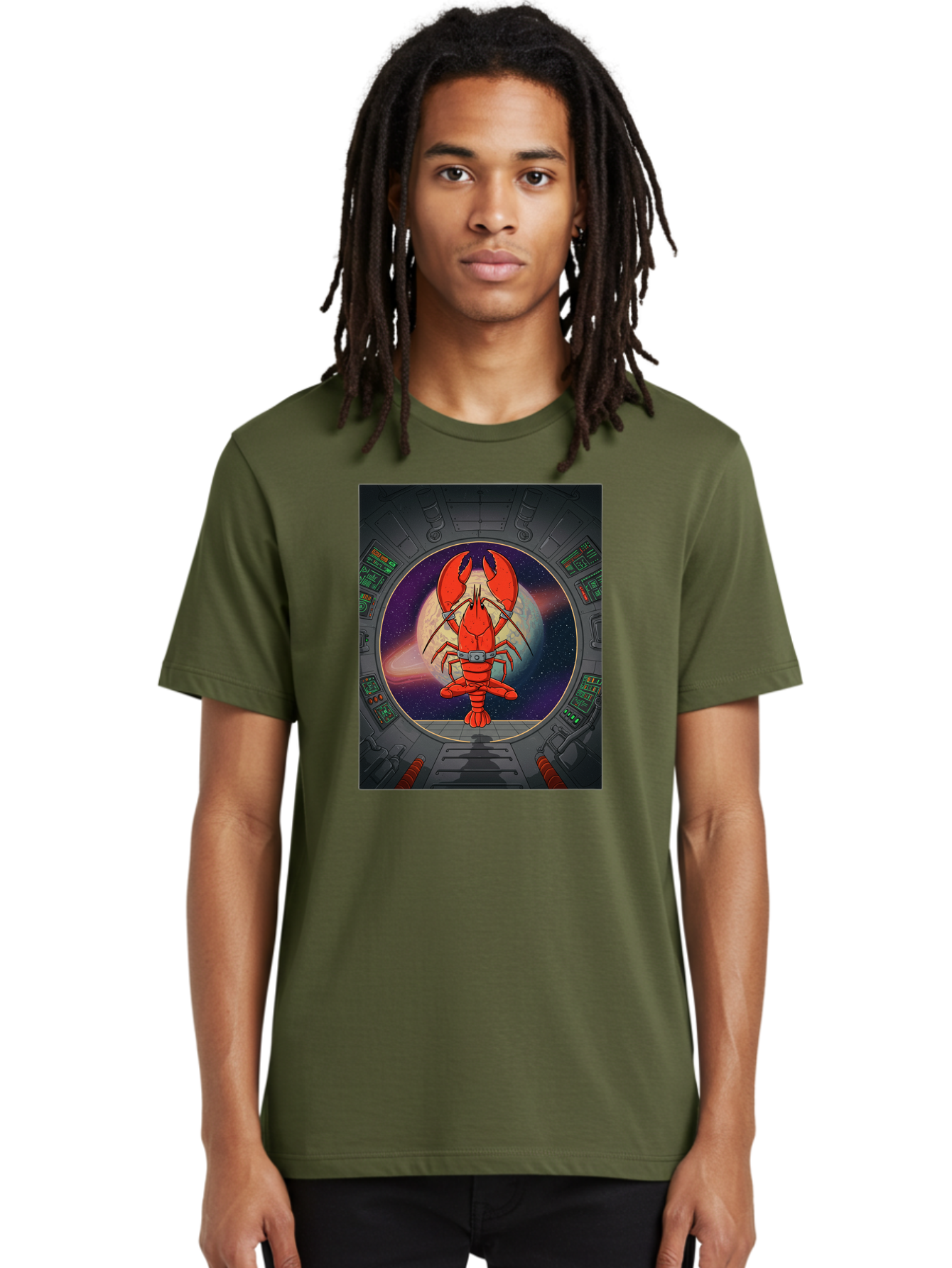 Lobster-In-Space Men'S Graphic Tee, 100% Cotton, Comfortable Casual Summer Wear, Machine Washable, Vintage Camera, Old Camera, Antique Camera, Black Camera, Classic Photography, Photography Equipment, Nostalgic Device, Film Camera, Camera Art Bak832